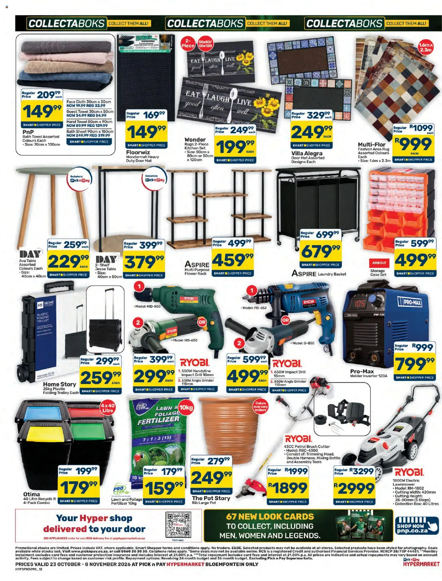 New Pick n Pay catalogue – valid from 23/10/2026 | Page: 12 | Products: Grinder, Table, Basket, Angle grinder