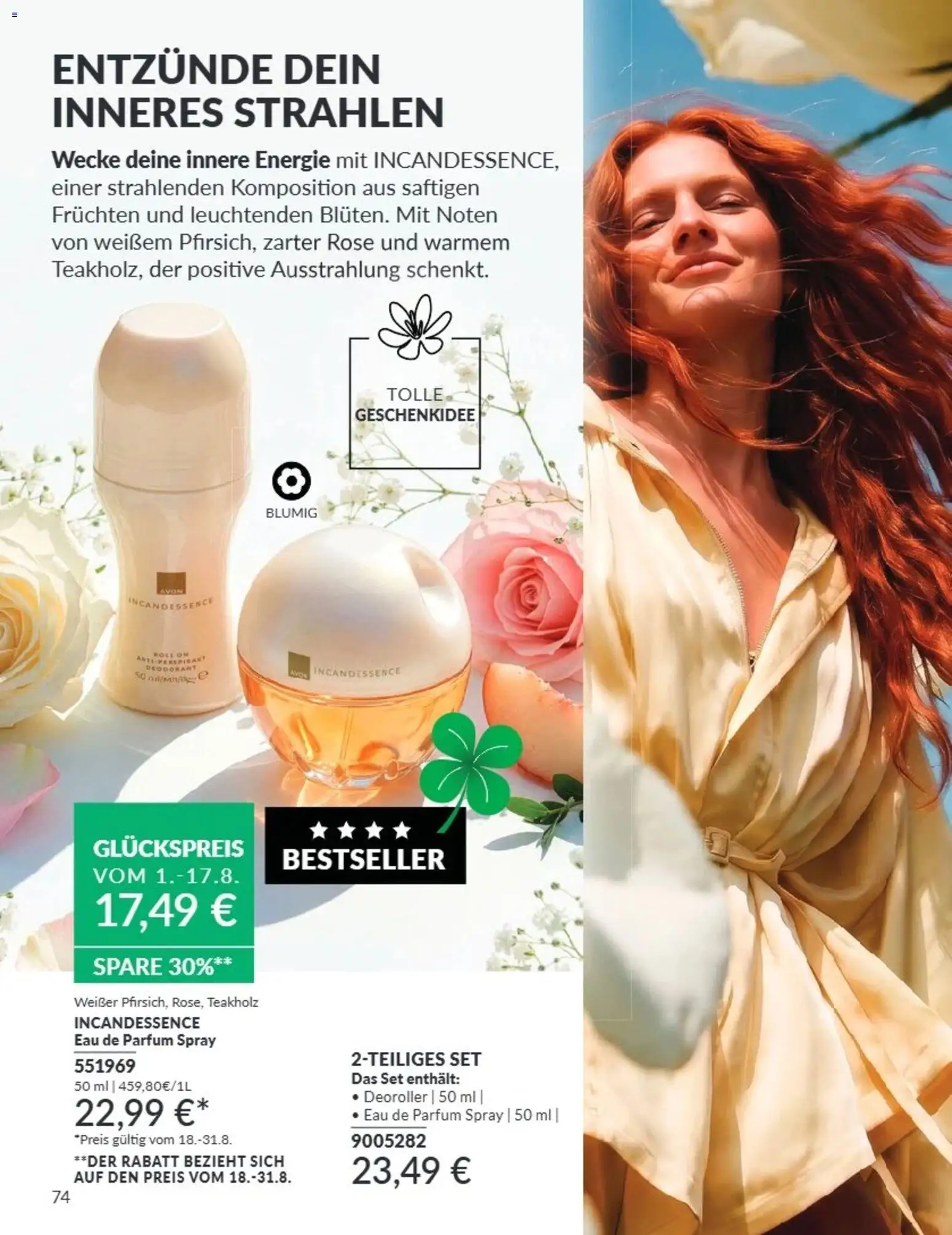 AVON Katalog August 2026 – gültig ab 08.08.2026 | Seite: 74 | Produkte: Parfüm, Deodorant, Eau de Parfum