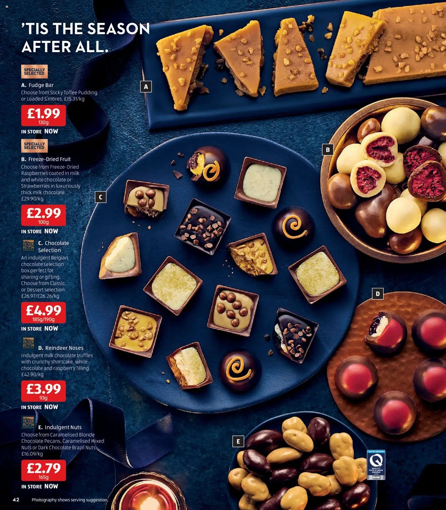 {H1} | Page: 42 | Products: White chocolate, Strawberries, Fudge, Dessert