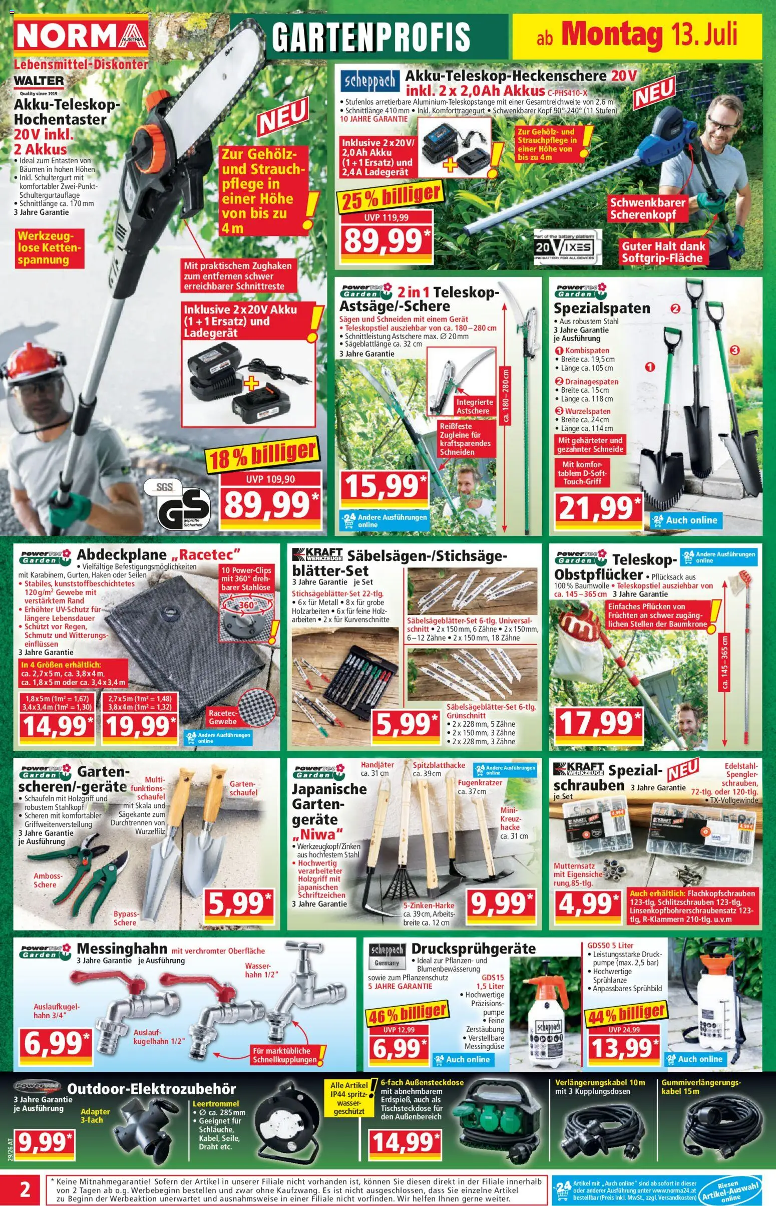 Norma Flugblatt gültig ab 13.07.2026 | Seite: 2 | Produkte: Wasser, Kabel, Adapter