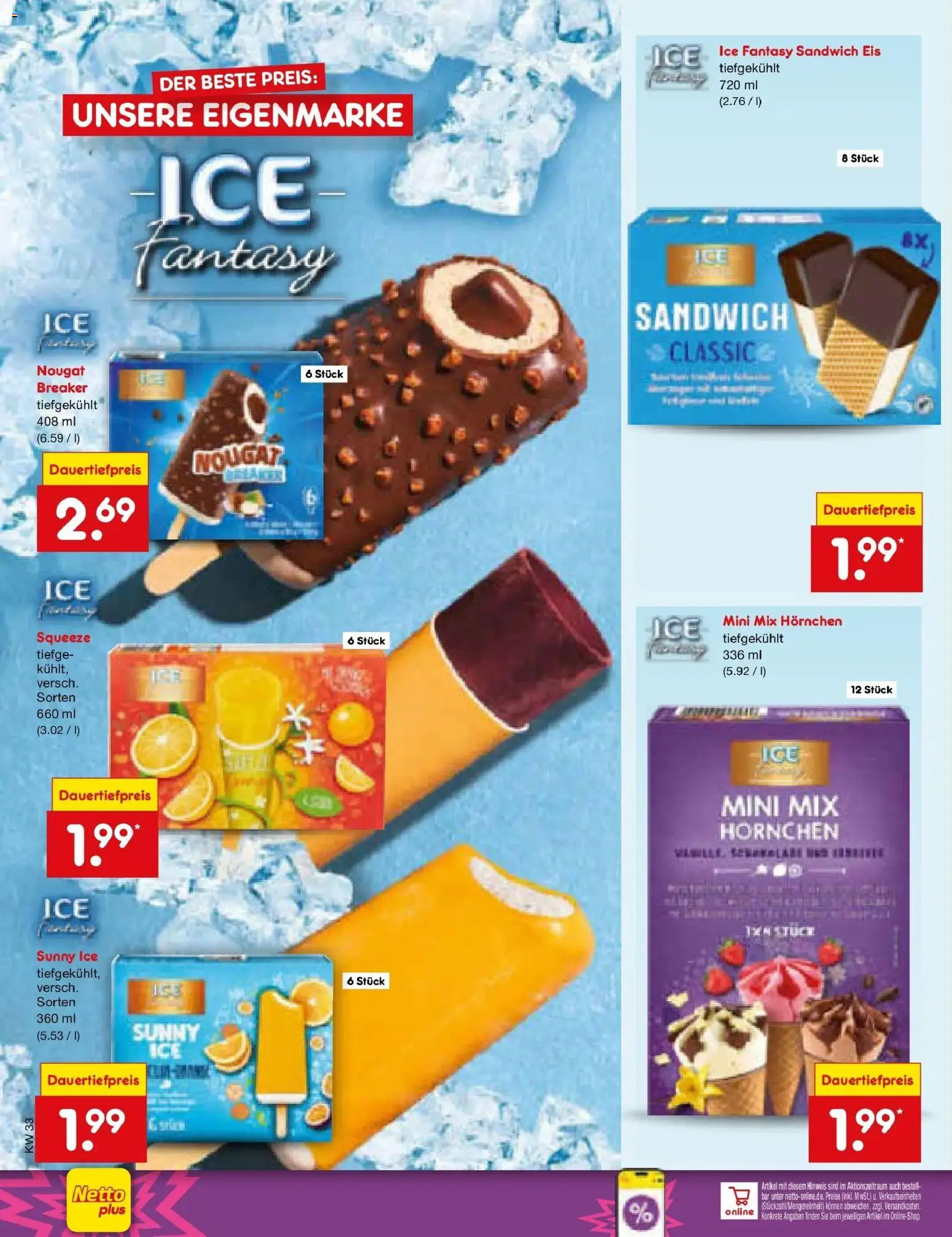 Netto Marken-Discount Prospekt – gültig ab 10.08.2026 | Seite: 12 | Produkte: Eis