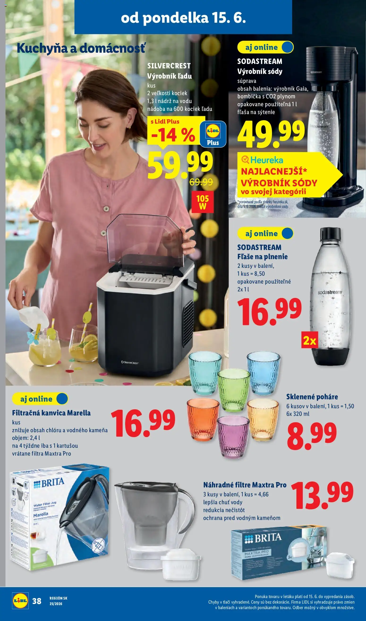 Nové Lidl akcie – leták je platný od 15.06.2026 | Strana: 54 | Produkty: Kuchyňa, Filtračná kanvica, Kanvica