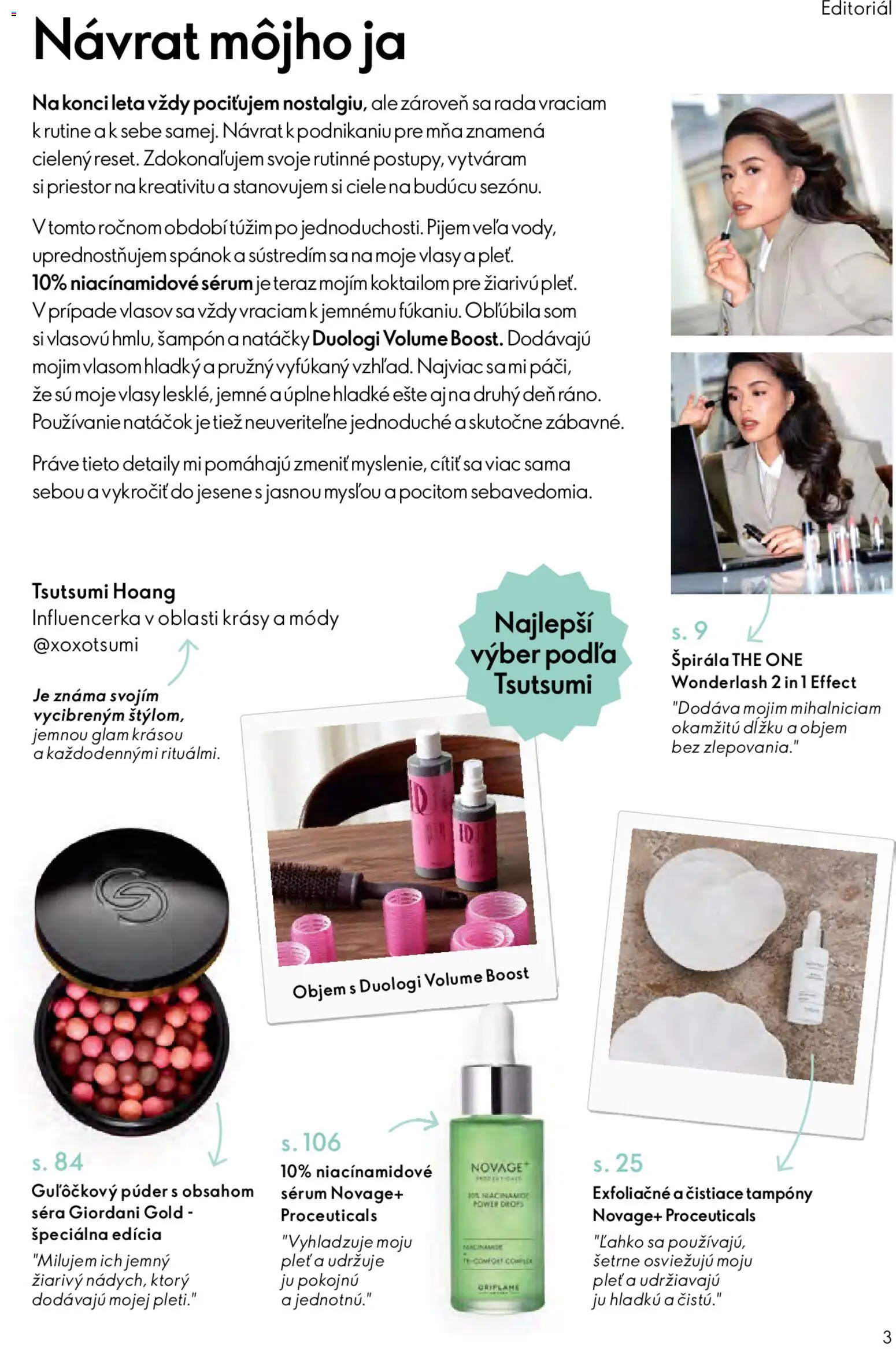 Nové Oriflame akcie – leták je platný od 19.08.2026 | Strana: 3 | Produkty: Púder, Šampón