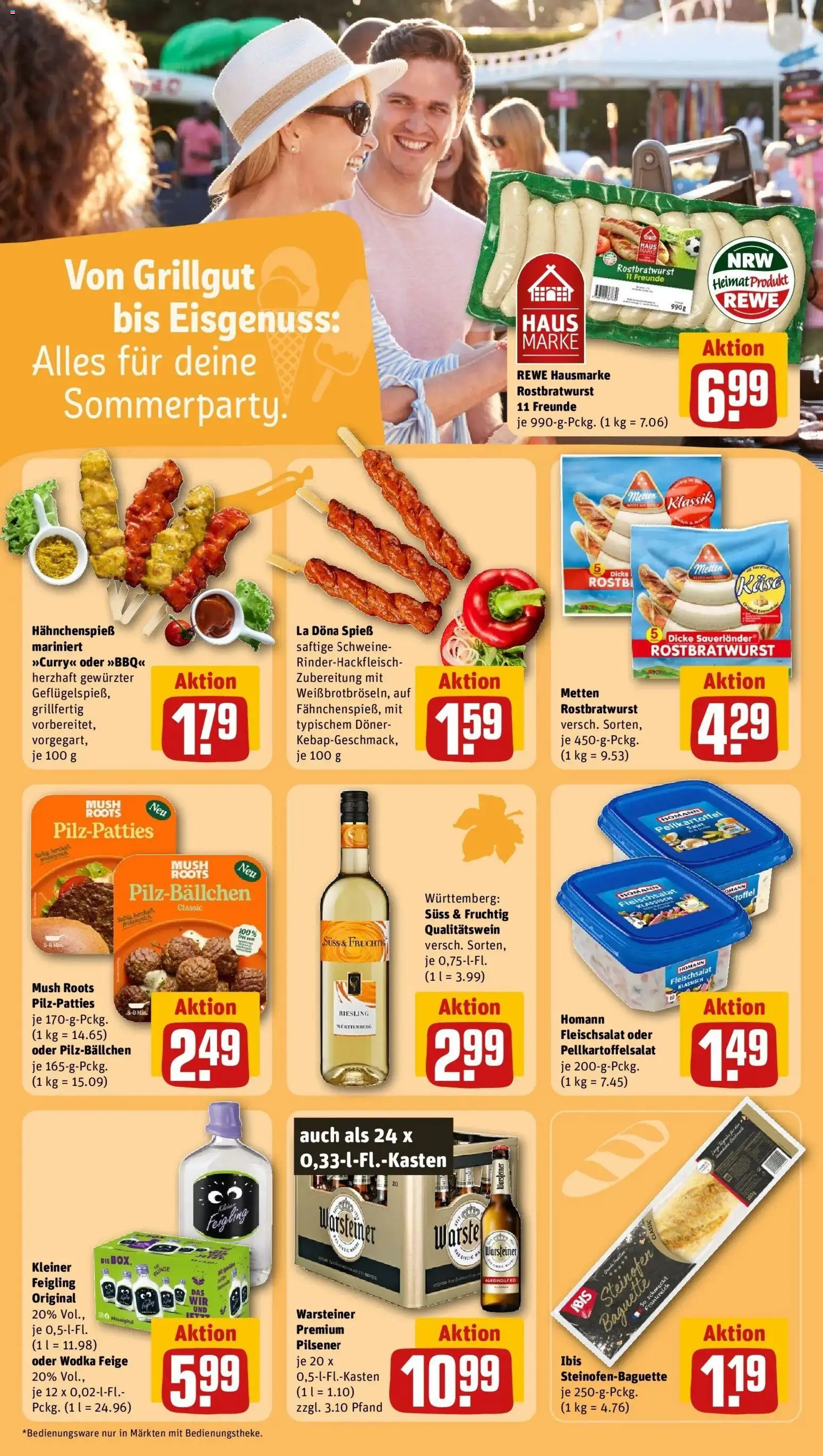 REWE Prospekt ab 10.08.2026 zum Blättern » Angebote | Seite: 18 | Produkte: Kleiner feigling, Box, Warsteiner, Wodka