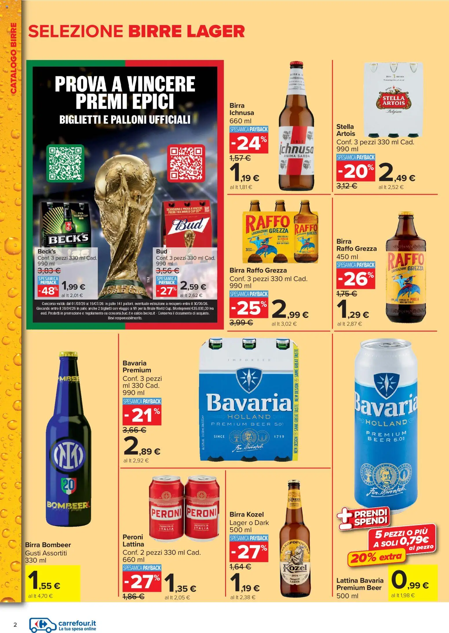 Volantino Carrefour del 03.06.2026 | Pagina: 2 | Prodotti: Birra, Cereali
