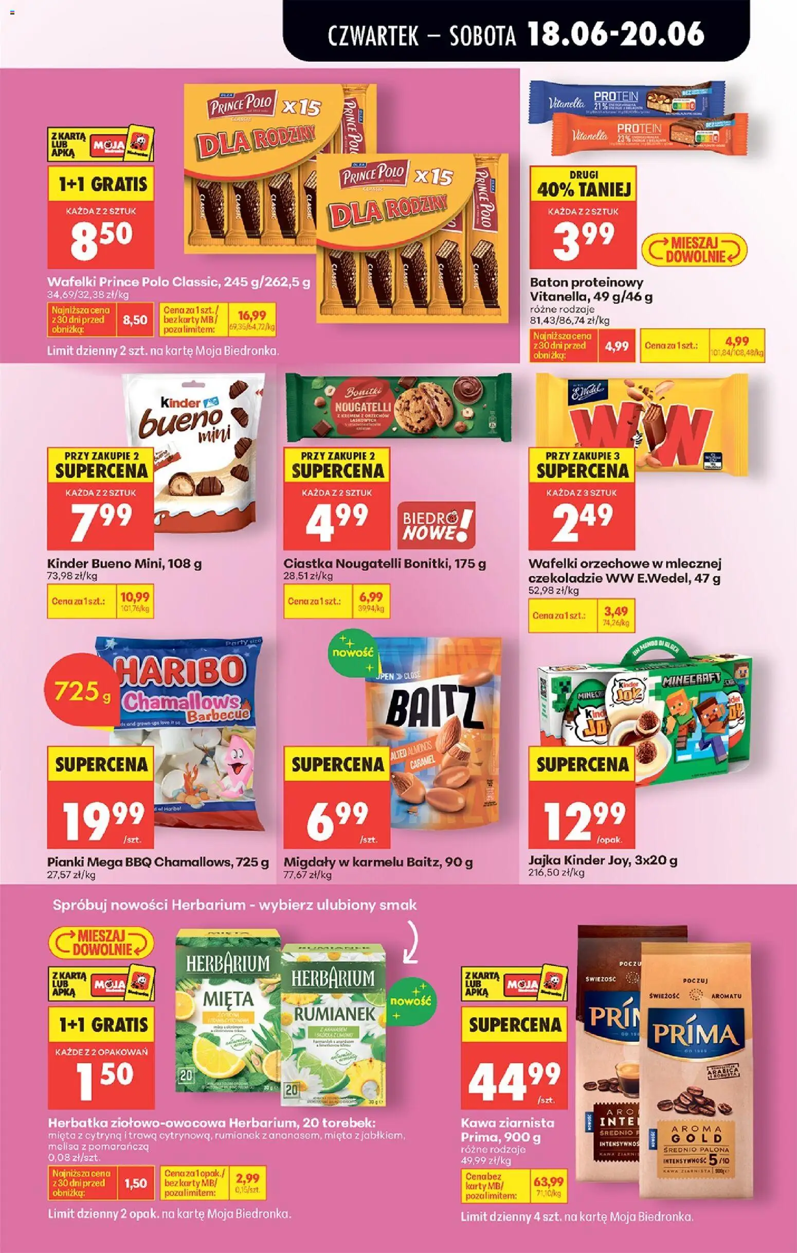 Biedronka gazetka od czwartku od 18.06.2026 | Strona: 63 | Produkty: Cytryna, Kinder Bueno, Kawa, Ciastka