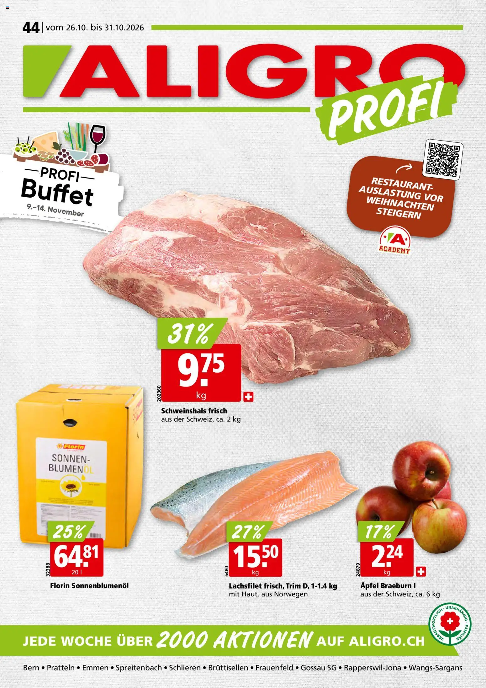 Aligro aktionen – gültig ab 26.10.2026 | Seite: 1 | Produkte: Äpfel