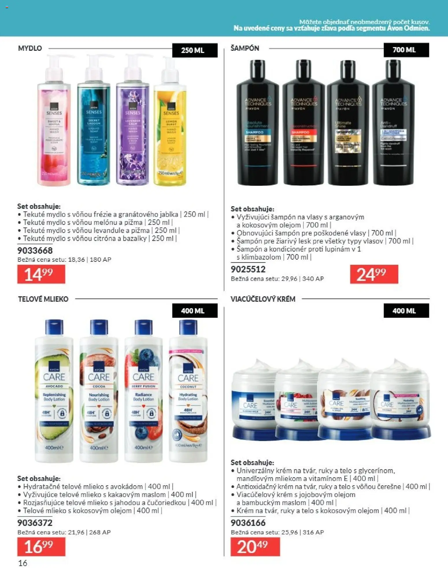 Nové Avon akcie – leták je platný od 01.07.2026 | Strana: 16 | Produkty: Mlieko, Jablká, Telové mlieko, Mydlo
