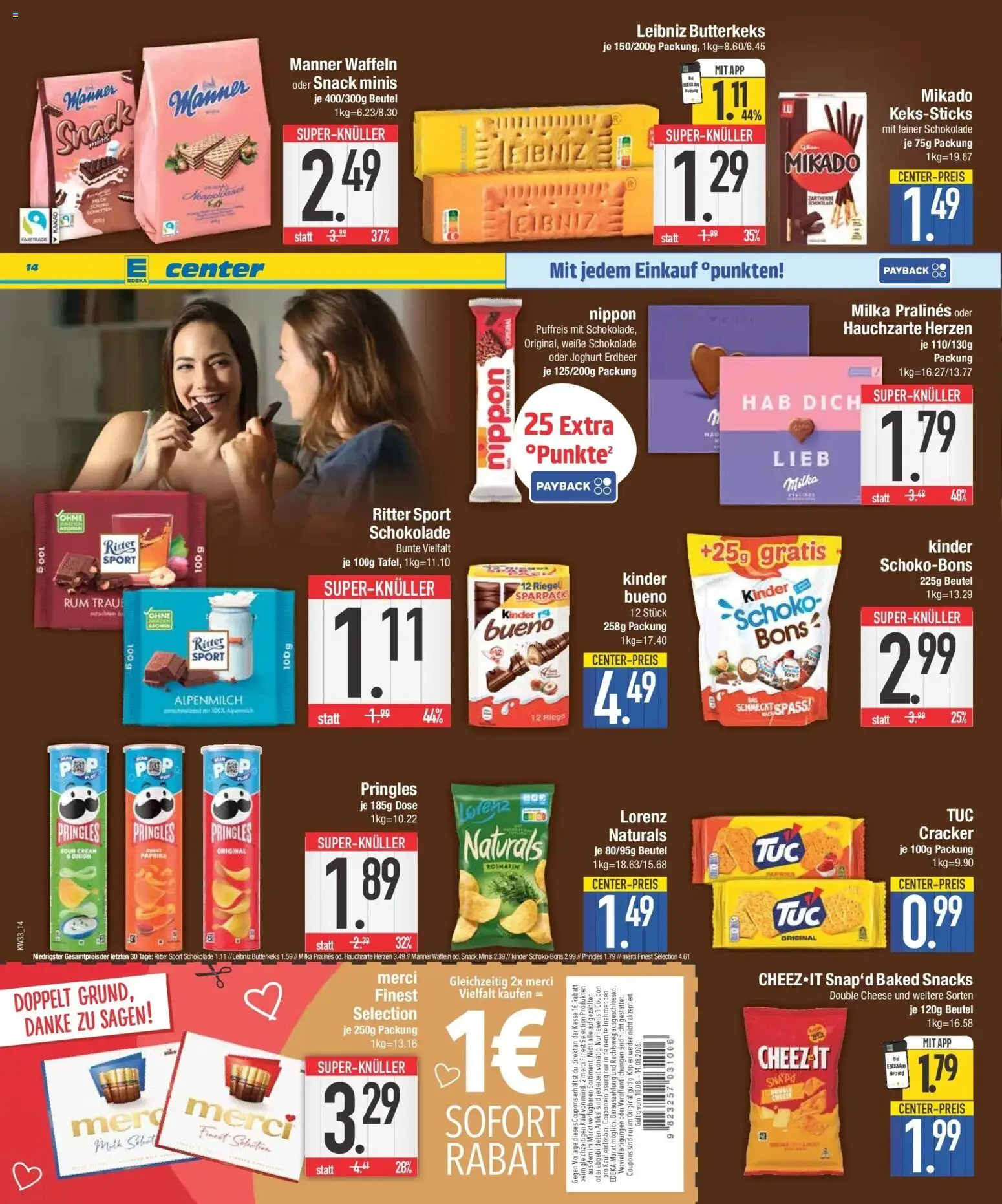 Edeka Prospekt Krumbach (ab 10.08.2026) » Angebote Online | Seite: 18 | Produkte: Schokolade, Ritter sport, Milka, Waffeln