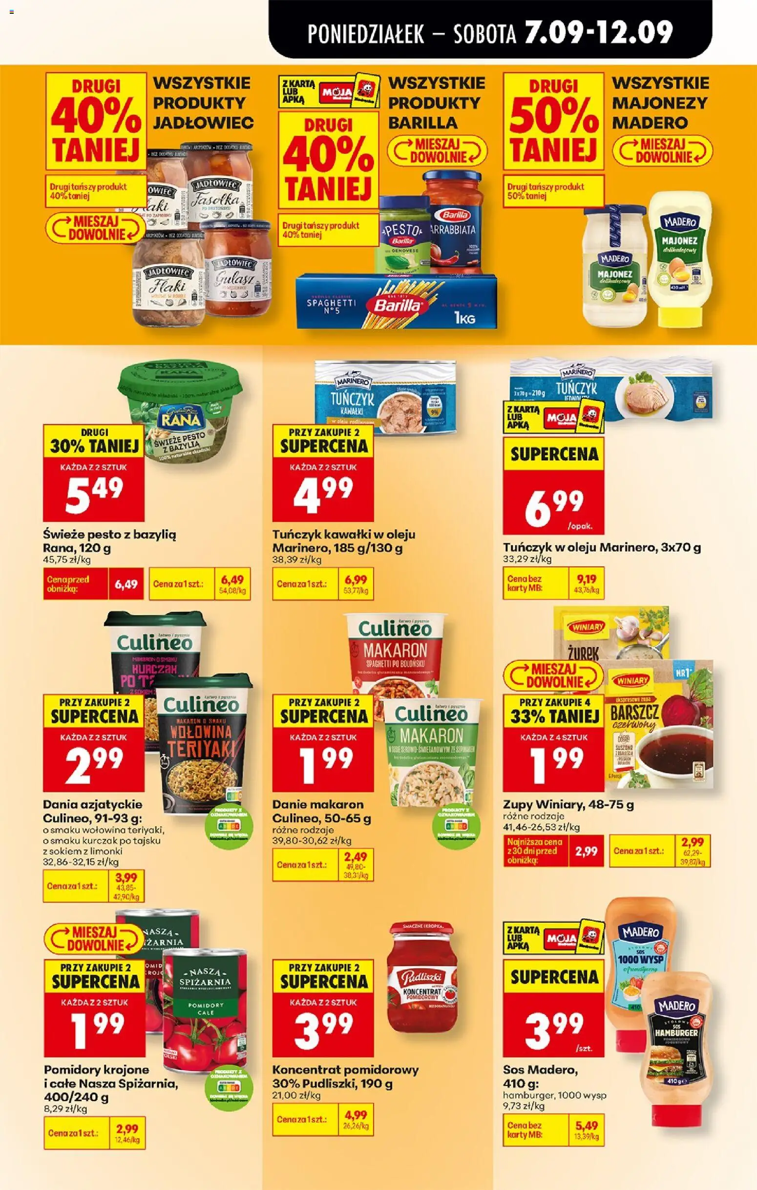 Biedronka Polsko leták od 07.09.2026 | Strana: 47 | Produkty: Hamburger, Barilla, Pesto, Karty