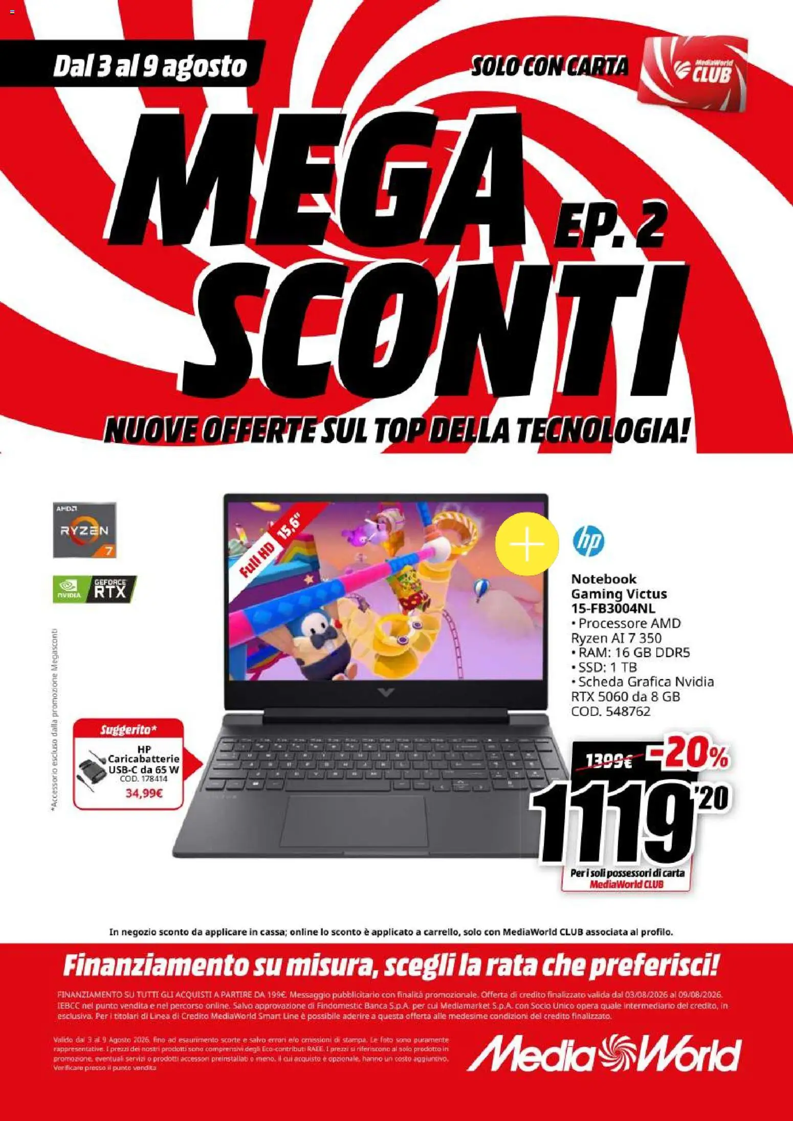 Volantino Media World del 03/08/2026 | Pagina: 16