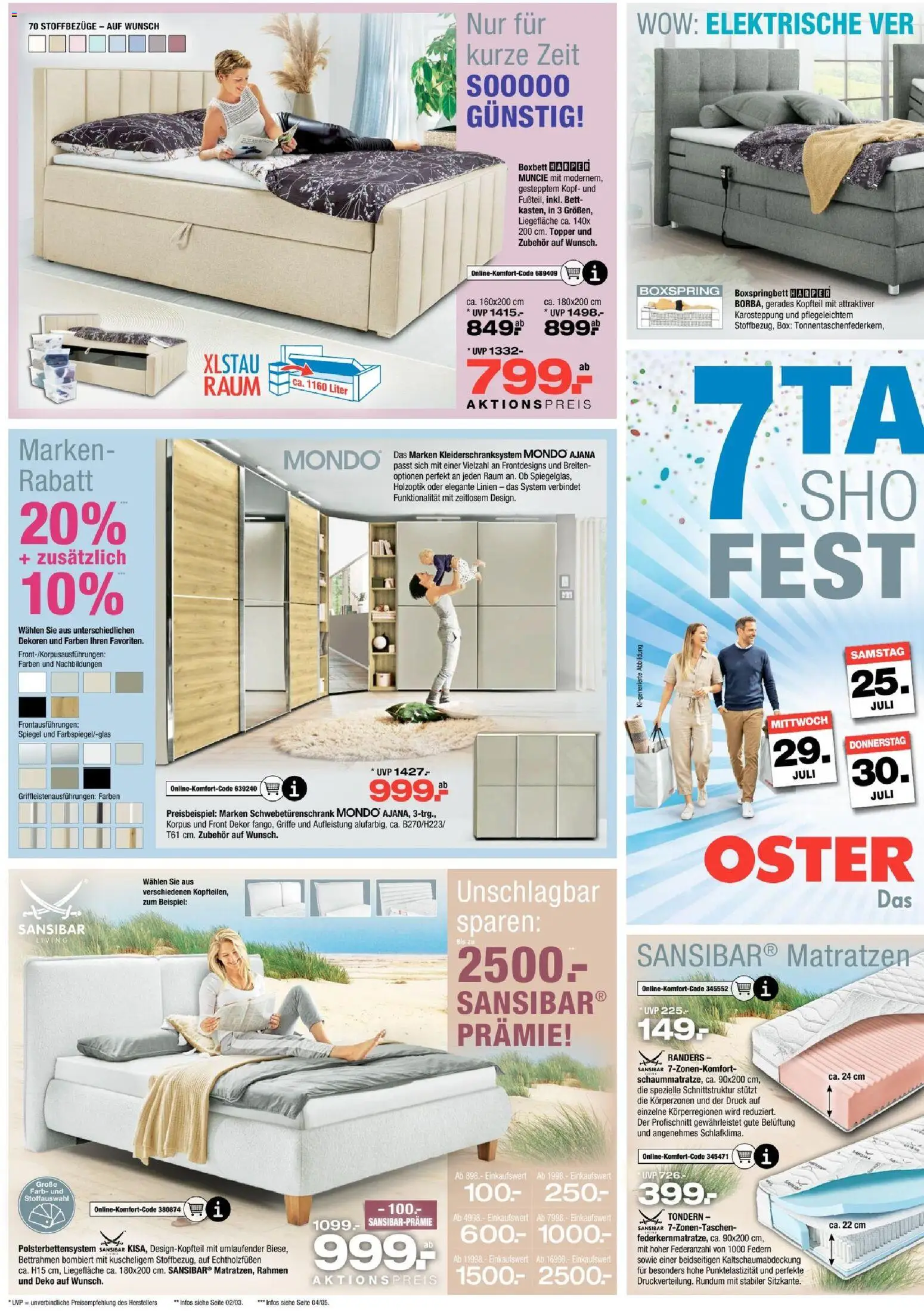 Ostermann Prospekt – gültig ab 25.07.2026 | Seite: 8 | Produkte: Boxspringbett, Topper, Box, Spiegel