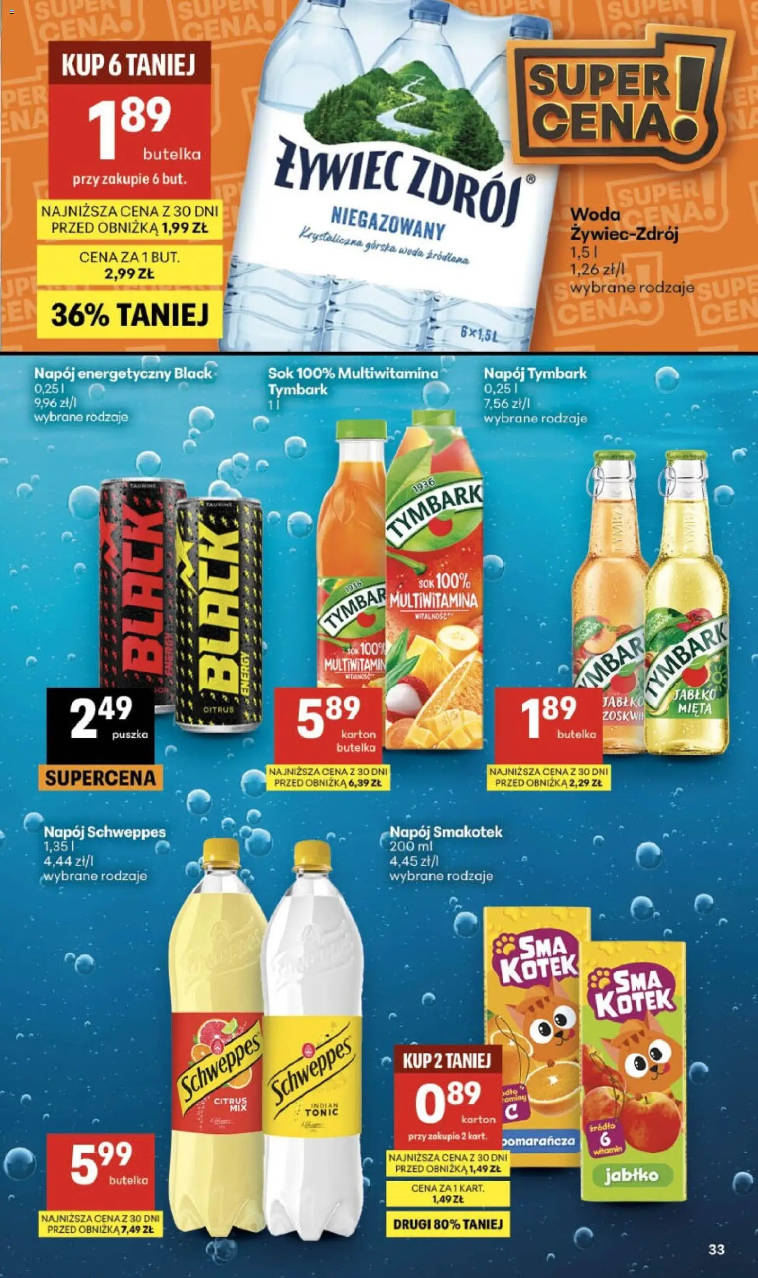 Delikatesy Centrum gazetka od 23.07.2026 | Strona: 33 | Produkty: Mięta, Sok, Woda
