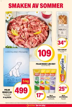 Forhåndsvisning av Coop Extra kundeavis gyldig fra 01.06.2026 | Side: 12 | Produkter: Desk, Majones, Reker, Hvitløk