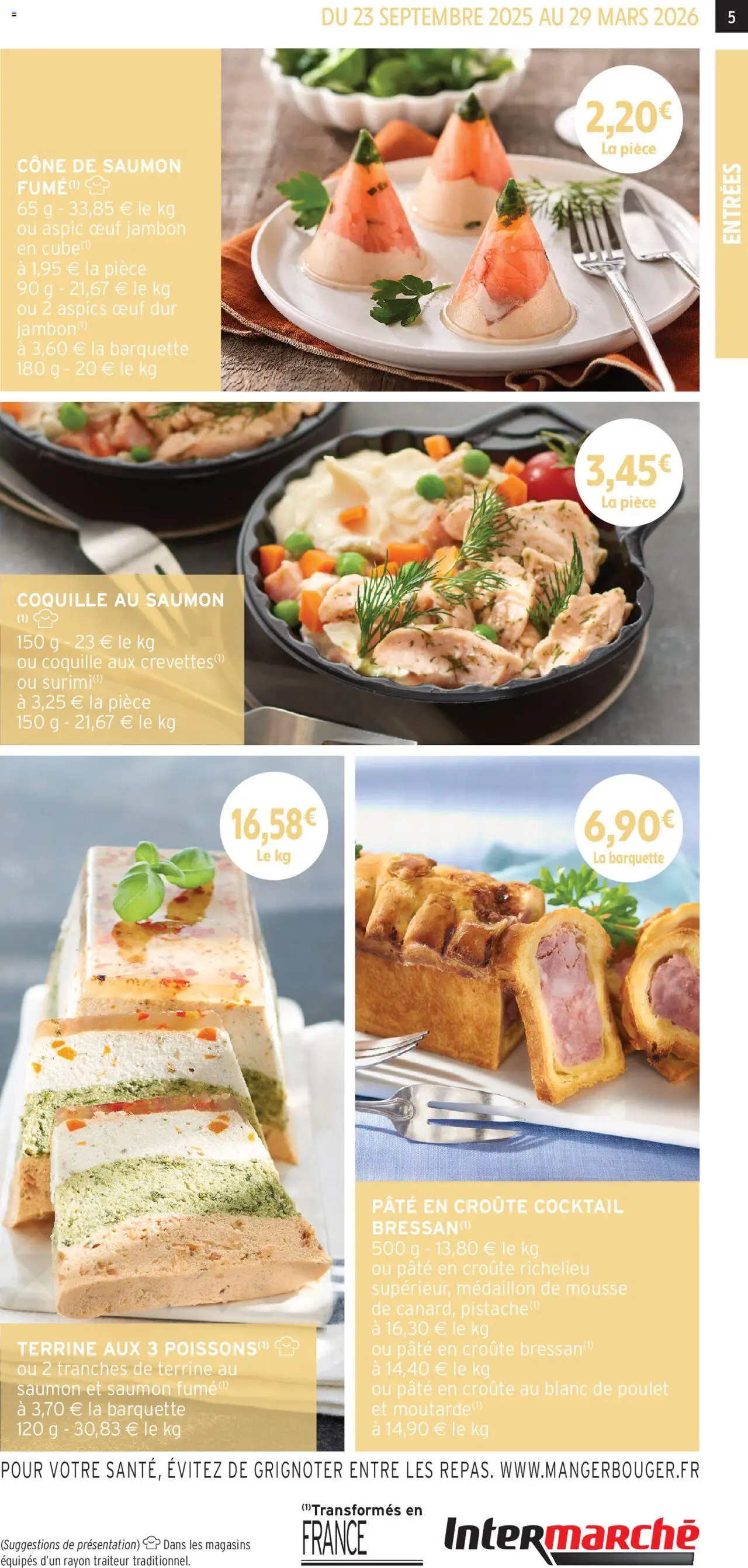 {H1} | Page: 5 | Produits: Saumon fumé, Moutarde, Jambon, Saumon