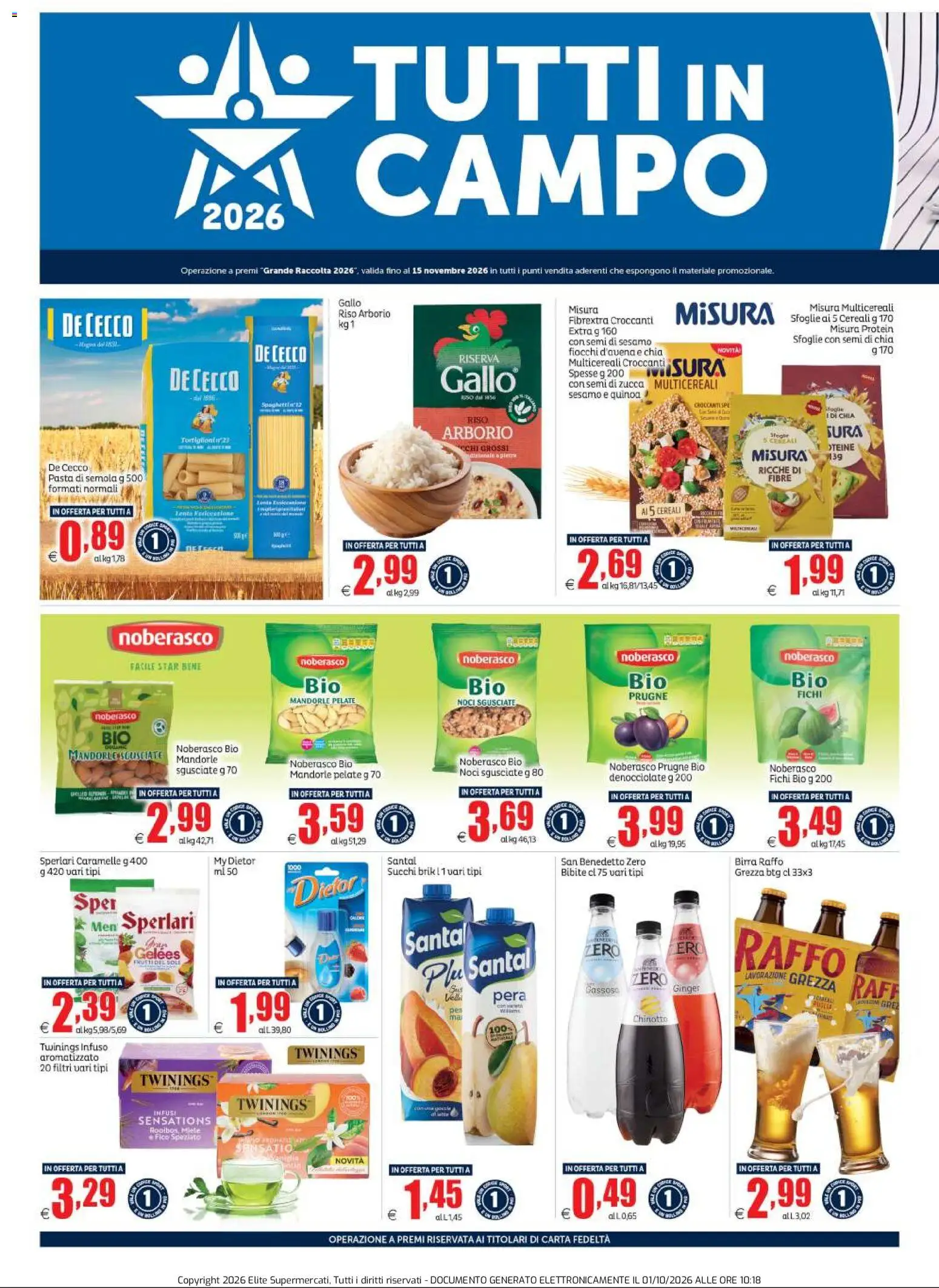 Volantino Elite Supermercati del 28/09/2026 | Pagina: 4 | Prodotti: Prugne, Fichi, Semi di sesamo, Fiocchi d'avena
