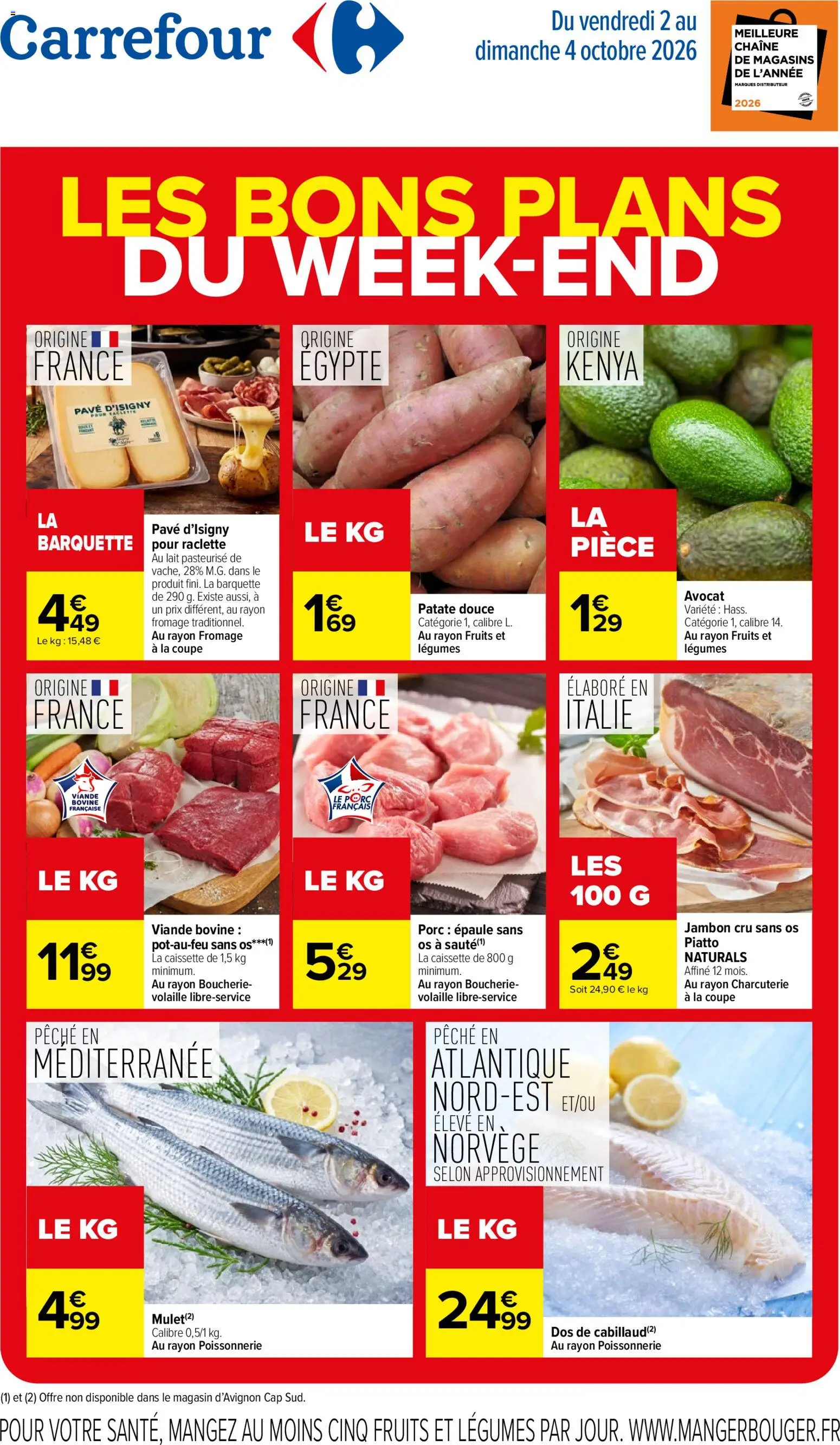 {H1} | Page: 1 | Produits: Patate douce, Lait, Coupe legumes, Porc