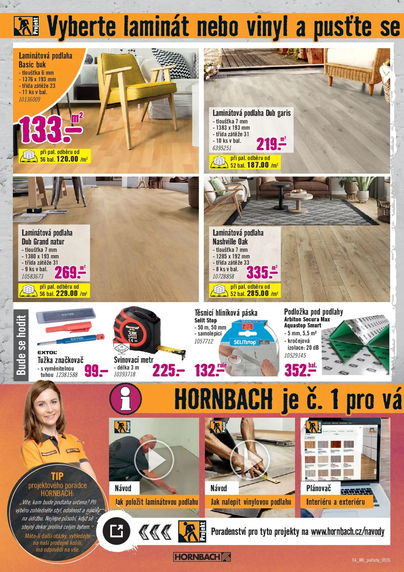 HORNBACH leták - Podlahy od 02.09.2026 | Strana: 4 | Produkty: Tužka