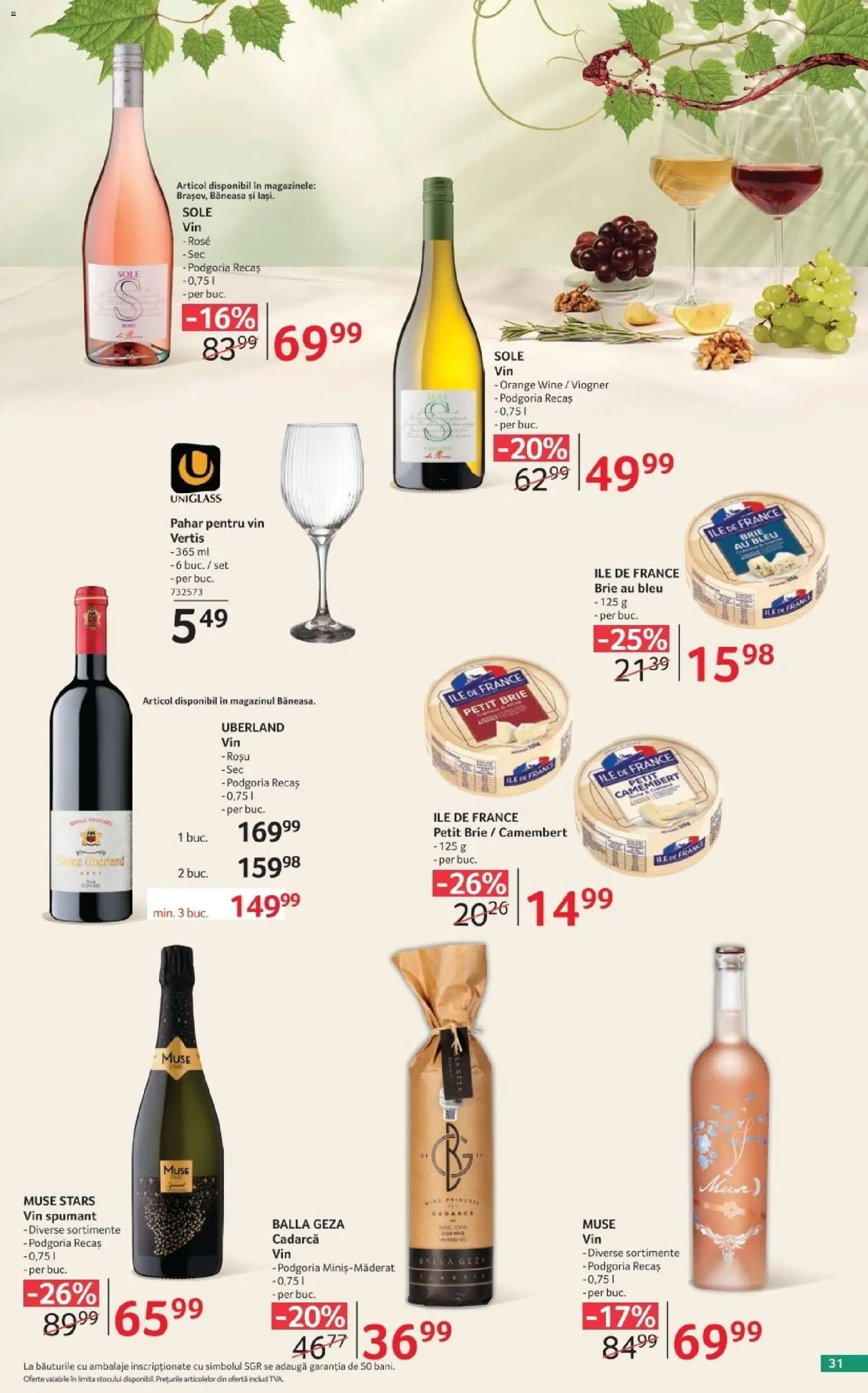 Noul catalog Selgros – valabil de la 02.10.2026 | Pagină: 31 | Produse: Vin spumant, Vin