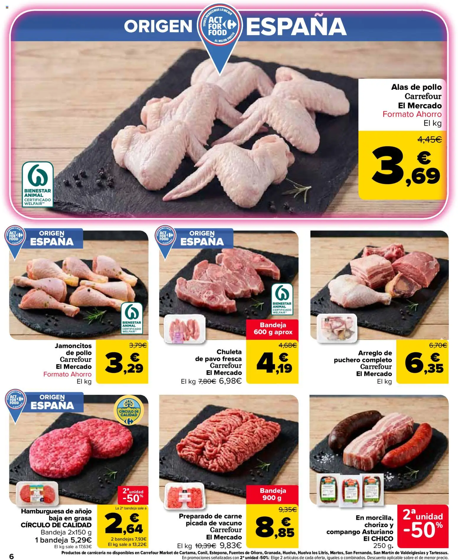 Carrefour Market folleto │ válido desde el 27/10/2026 | Página: 6 | Productos: Hamburguesa, Bandeja, Carne, Pavo