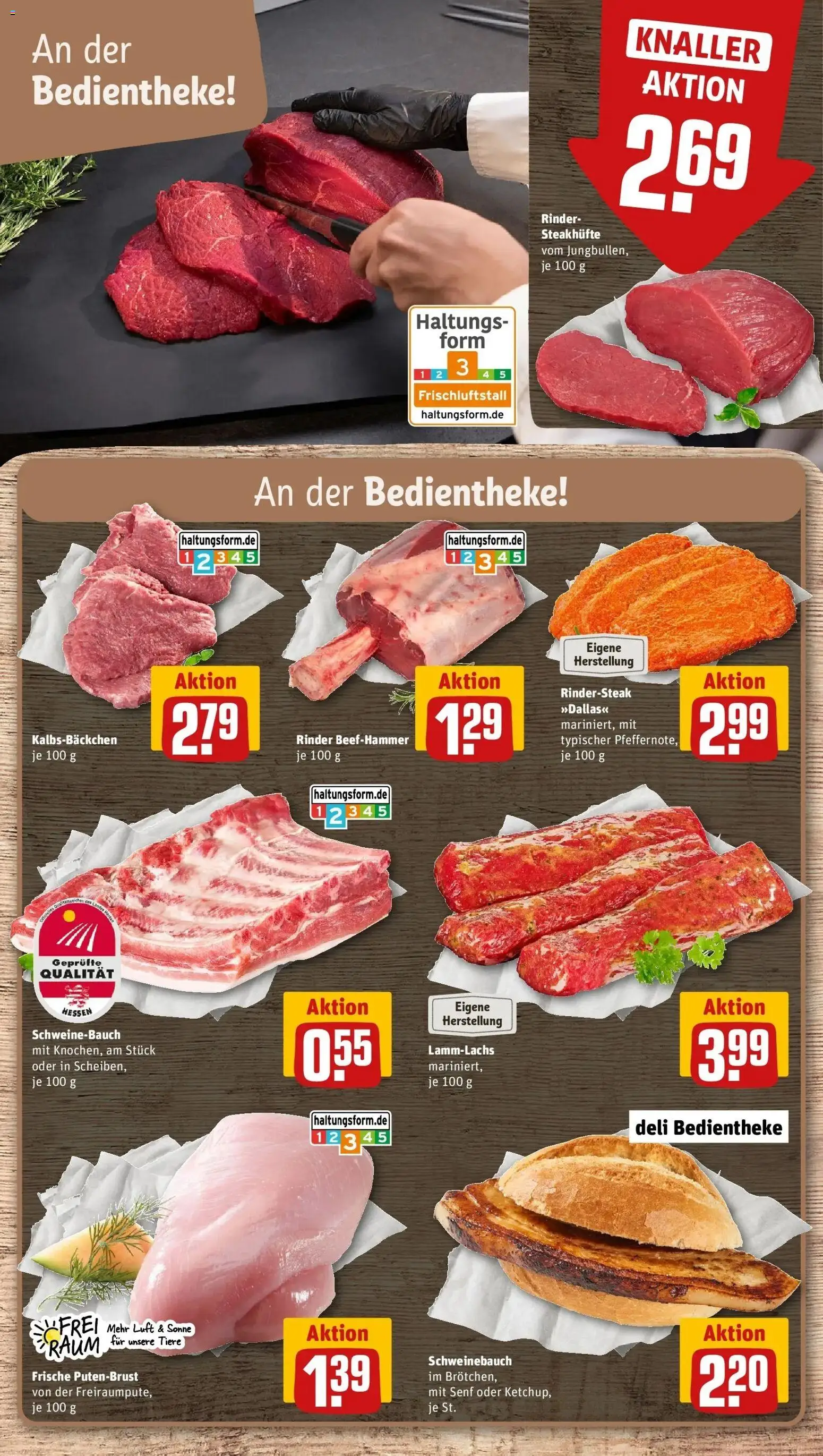 REWE Prospekt ab 17.08.2026 zum Blättern » Angebote | Seite: 10 | Produkte: Putenbrust, Schweinebauch