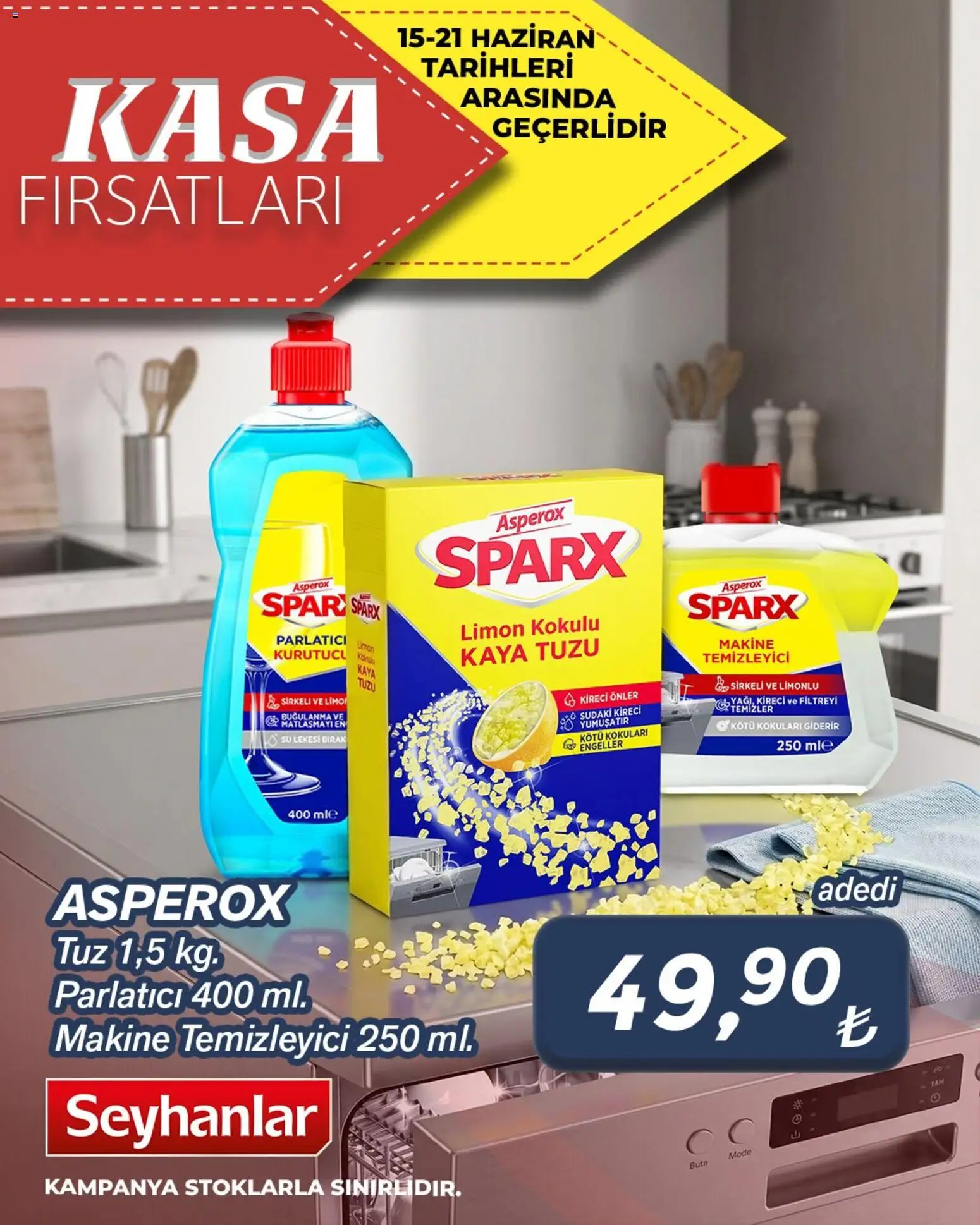 Seyhanlar Market - Katalog Kasa Fırsatları - 15.06.2026 tarihinden itibaren geçerlidir | Sayfa: 2 | Ürünler: Parlatıcı, Su, Limon, Kasa
