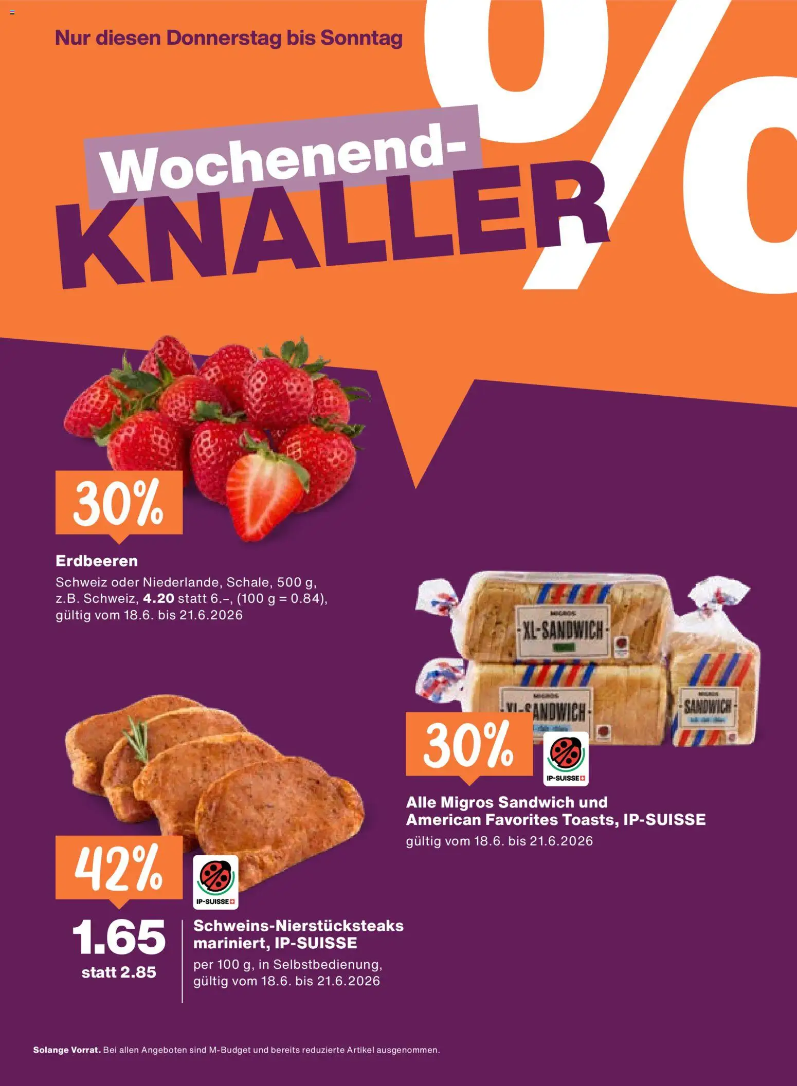 Migros aktionen – gültig ab 18.06.2026 | Seite: 24 | Produkte: Erdbeeren