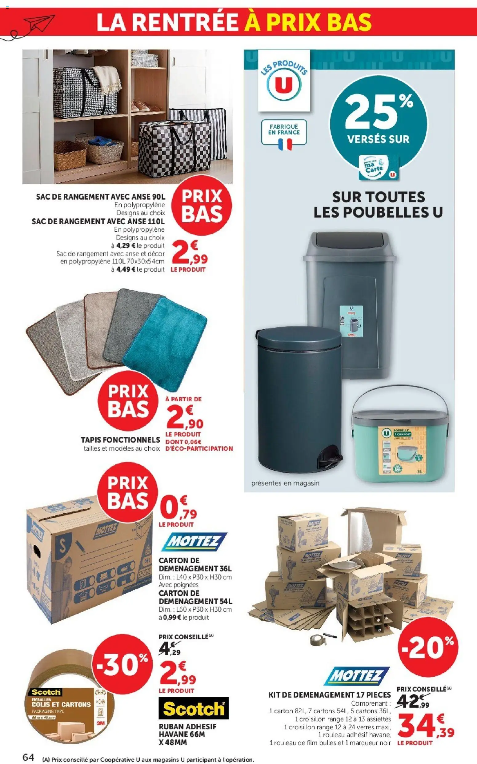 {H1} | Page: 64 | Produits: Sac, Carton de déménagement, Rouleau, Poignées