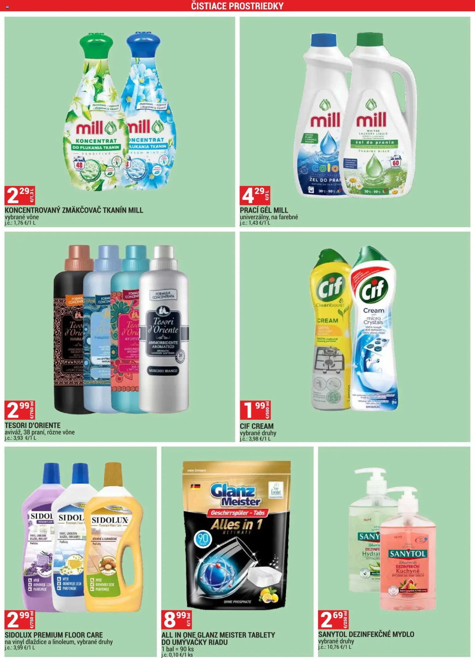 Nové Merkury Market akcie – leták je platný od 01.07.2026 | Strana: 34 | Produkty: Mydlo, Kuchyne, Cif, Linoleum