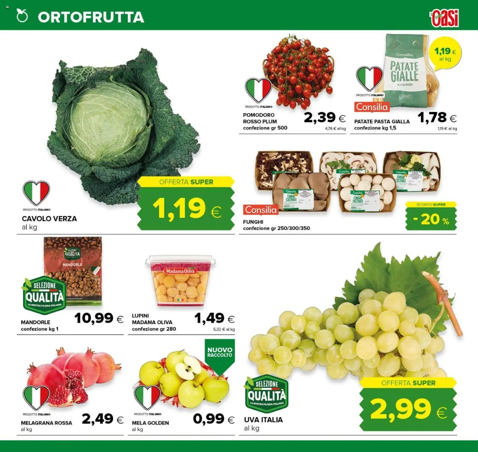 Volantino Oasi del 25/09/2026 | Pagina: 5 | Prodotti: Patate, Pomodoro, Cavolo, Uva