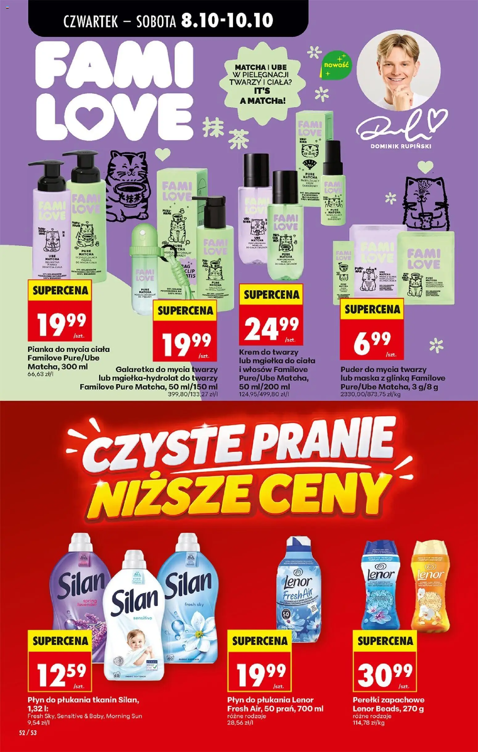 Biedronka Polsko leták - Codziennie niskie ceny od 08.10.2026 | Strana: 74 | Produkty: Lenor, Krém, Matcha, Silan