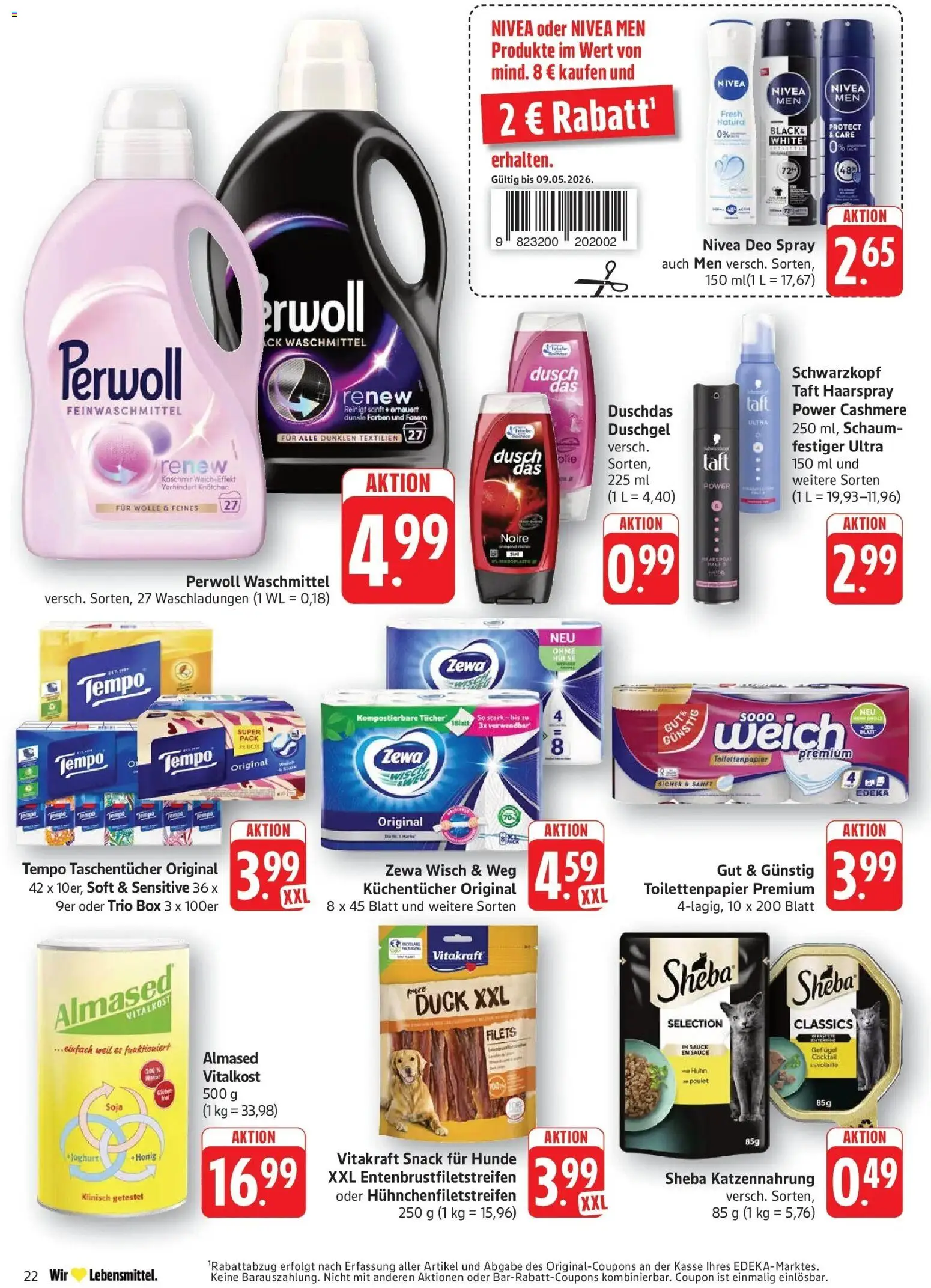 Edeka prospekt Göppingen	 – gültig ab 04.05.2026 | Seite: 24 | Produkte: Haarspray, Waschmittel, Tempo, Shower Gel
