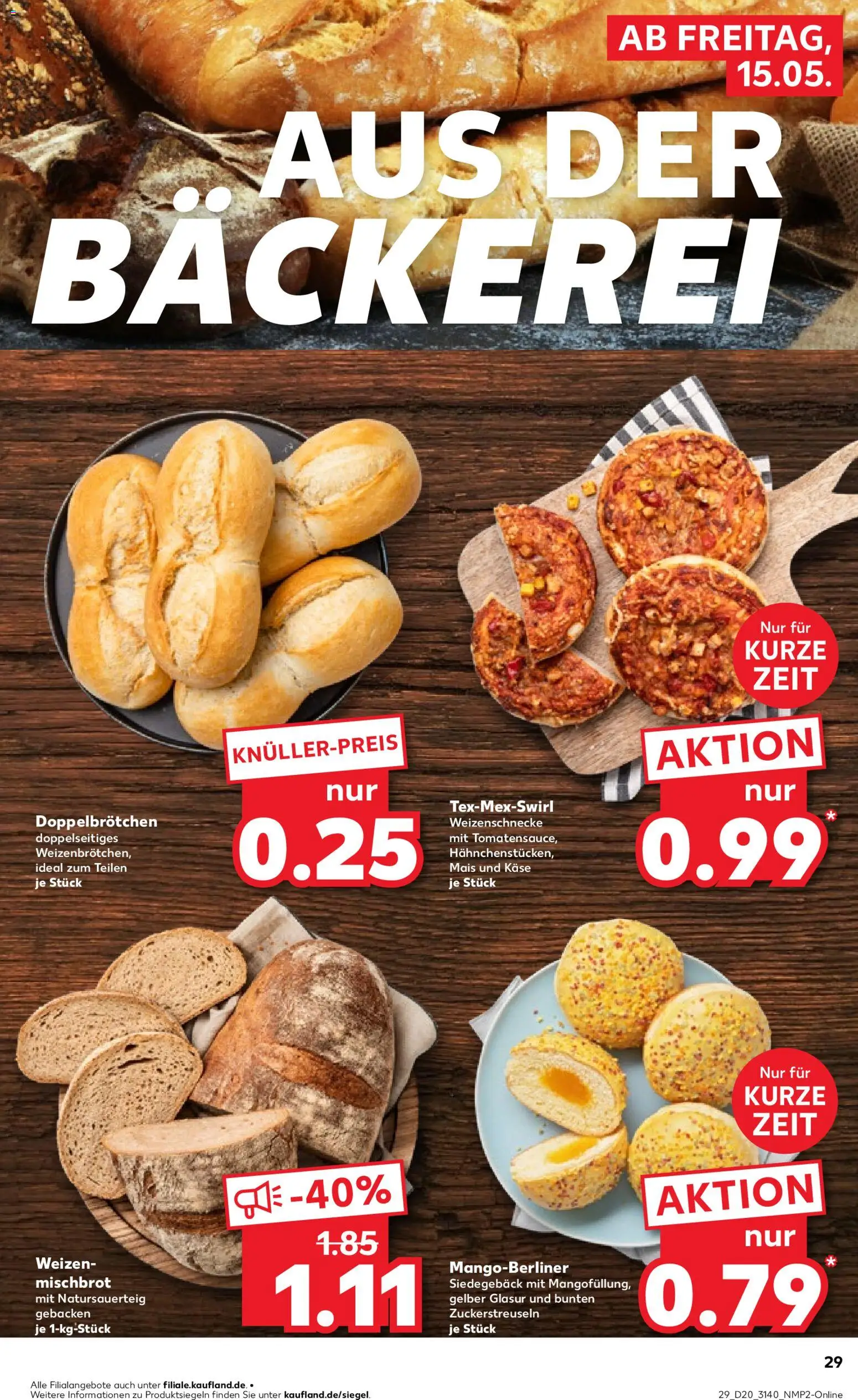 Kaufland Prospekt Leipzig	 – gültig ab 15.05.2026 | Seite: 29 | Produkte: Bäckerei, Käse