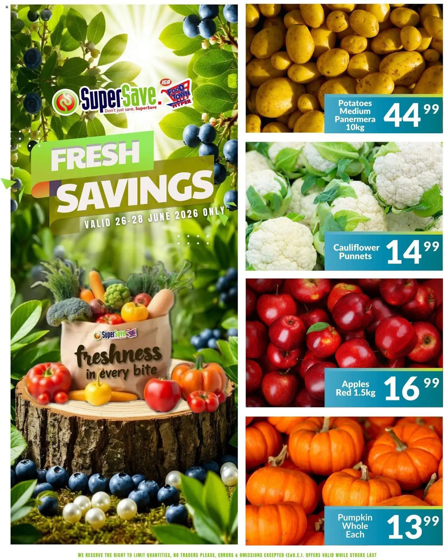 New Super Save catalogue – valid from 28/06/2026 | Page: 8 | Products: Cauliflower, Apples, Potatoes