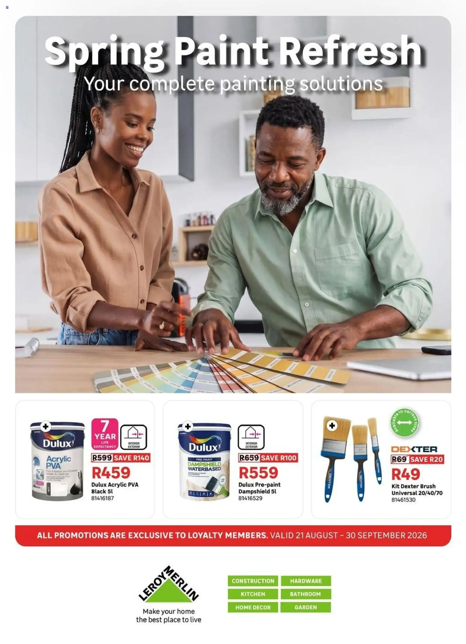 New Leroy Merlin catalogue – valid from 21/08/2026 | Page: 1 | Products: Paint, Brush