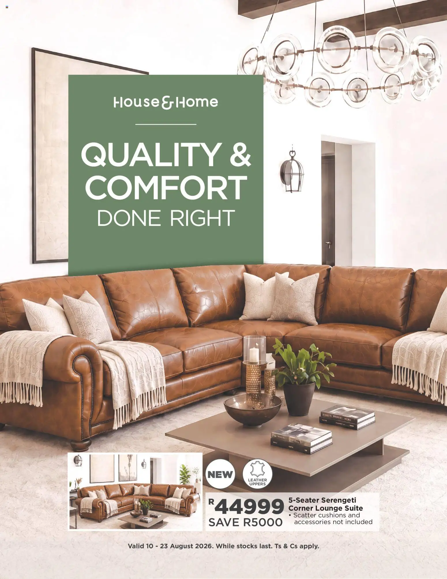 New House and Home catalogue – valid from 10/08/2026 | Page: 1 | Products: Lounge suite