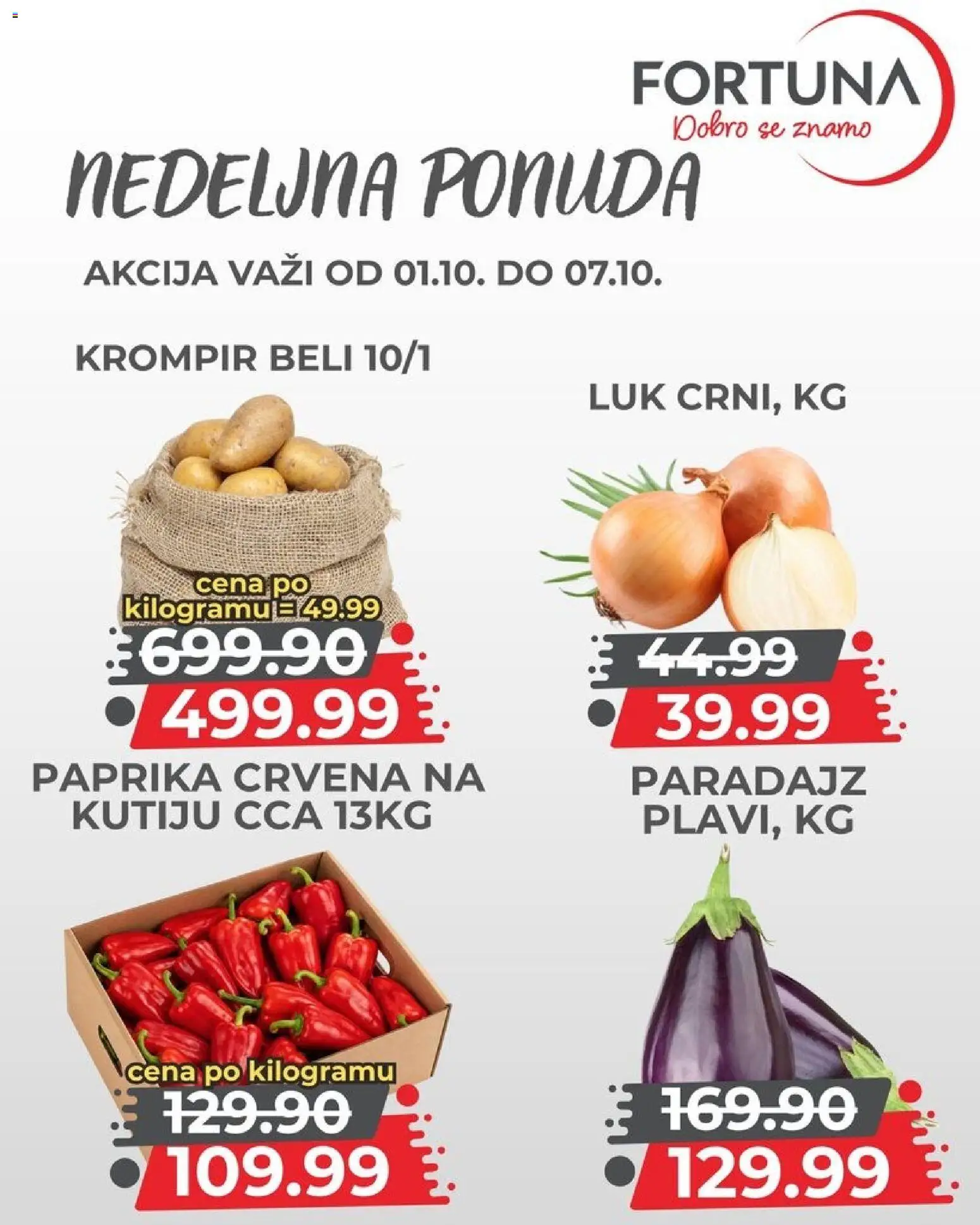 Fortuna Market katalog - važi od 01.10.2026 | Strana: 3 | Proizvode: Krompir, Paprika, Luk, Paradajz