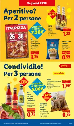 Anteprima del volantino ITALPIZZA Pizza salamino e provolone, 535 g confezione valido a partire dal 29/10/2026 | Pagina: 29