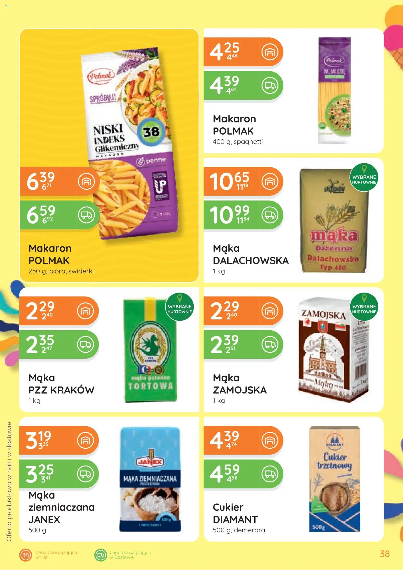 Eurocash gazetka od 25.06.2026 | Strona: 38 | Produkty: Penne, Mąka ziemniaczana, Makaron, Cukier