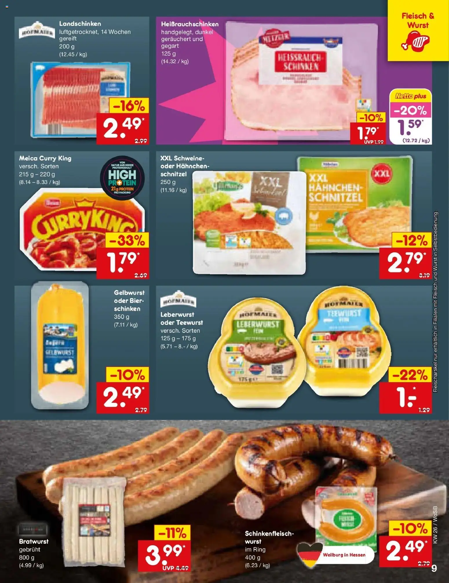 Netto Marken-Discount Prospekt Mannheim – gültig ab 22.06.2026 | Seite: 11 | Produkte: Schnitzel, Meica, Schinken, Fleisch