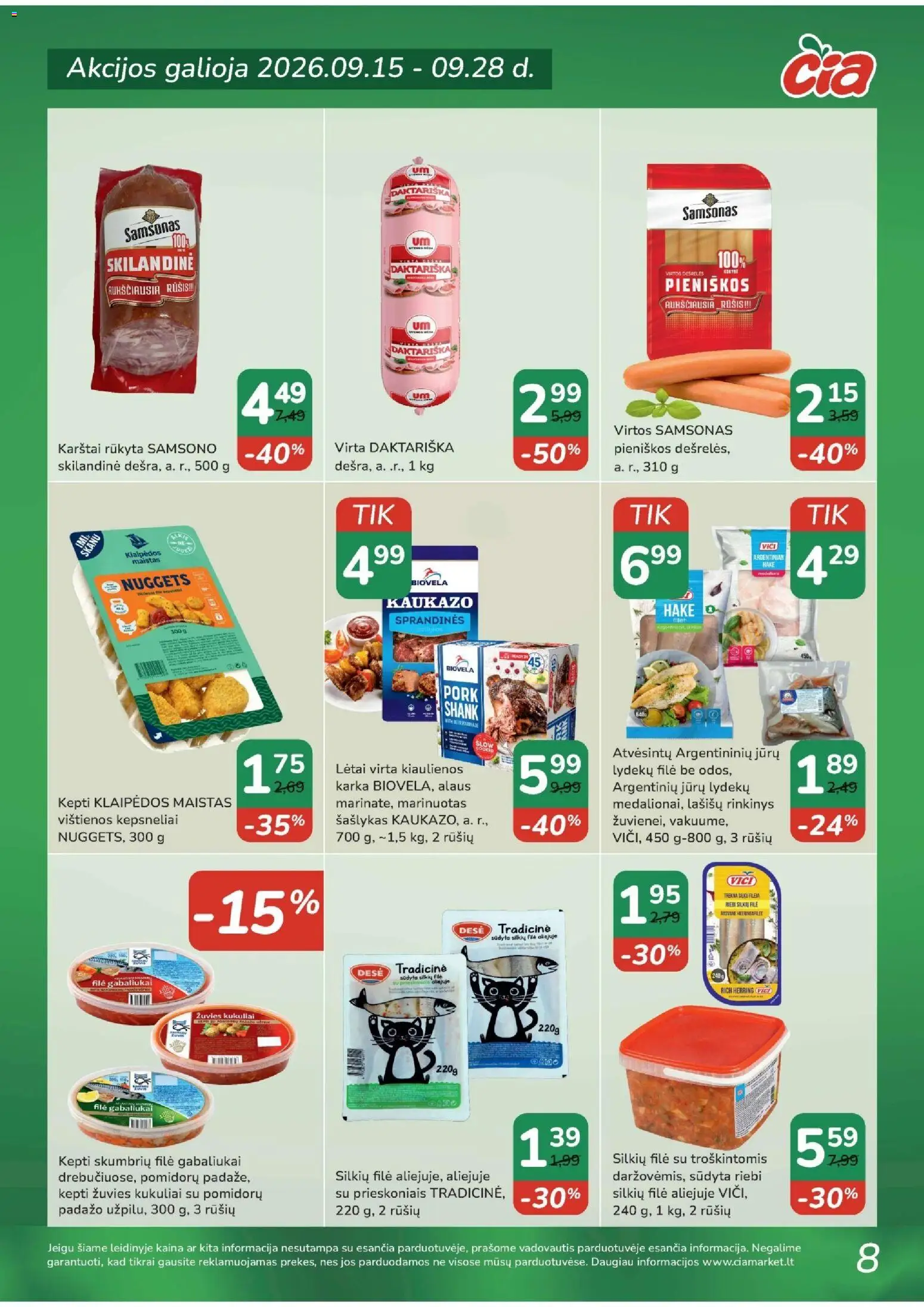 ČIA MARKET akcijos nuo 2026.09.15 | Puslapis: 8
