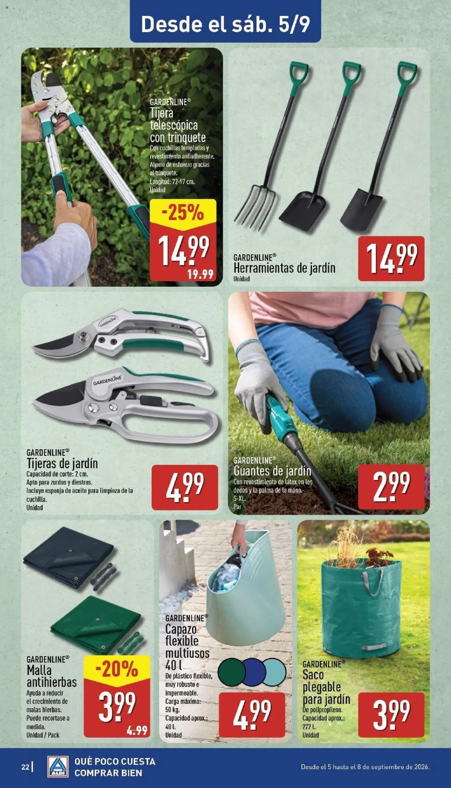 Aldi folleto Península │ válido desde el 31/08/2026 | Página: 22 | Productos: Esponja, Guantes, Herramientas, Hierbas