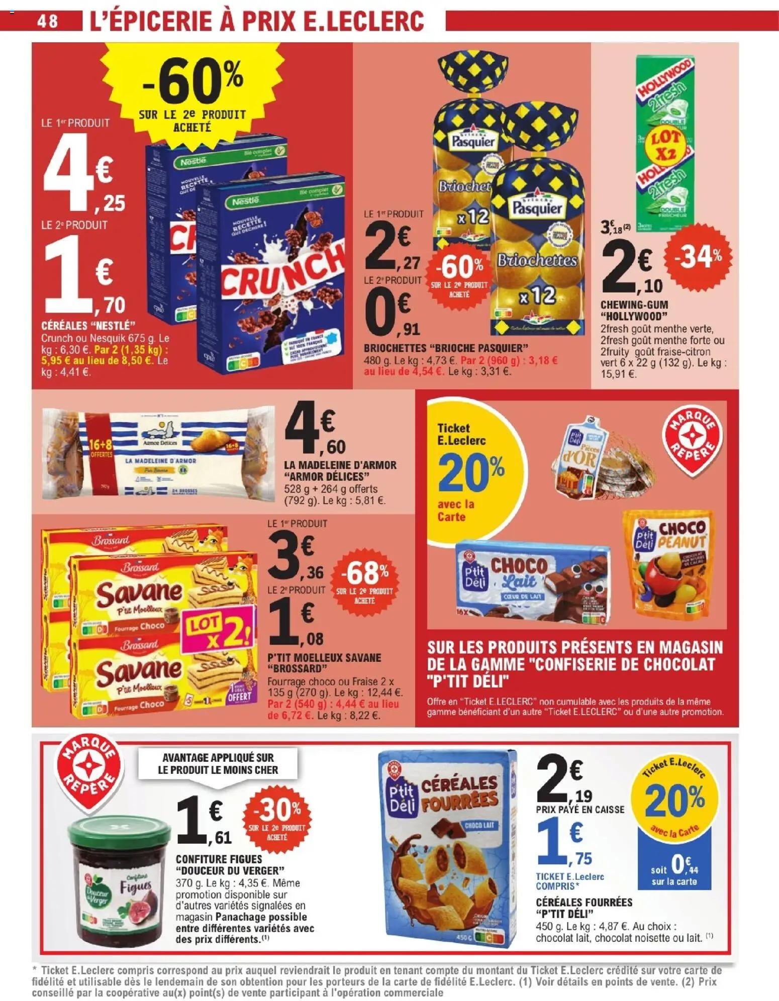 {H1} | Page: 48 | Produits: Fraise, Noisette, Chocolat, Céréales