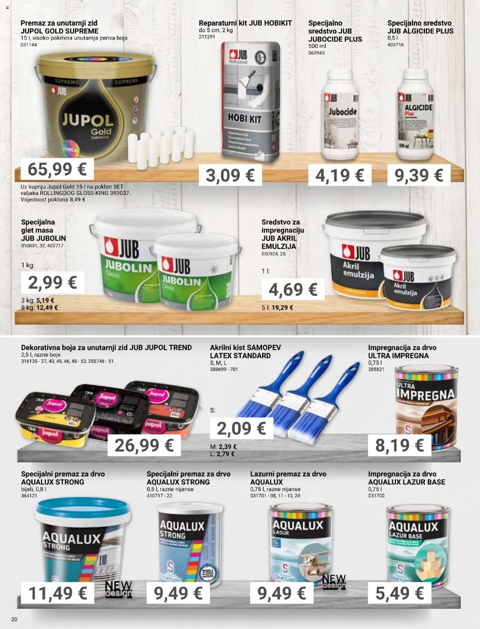Pevex katalog | vrijedi od 23.07.2026 | Stranica: 20 | Proizvodi: Kist, Glet masa