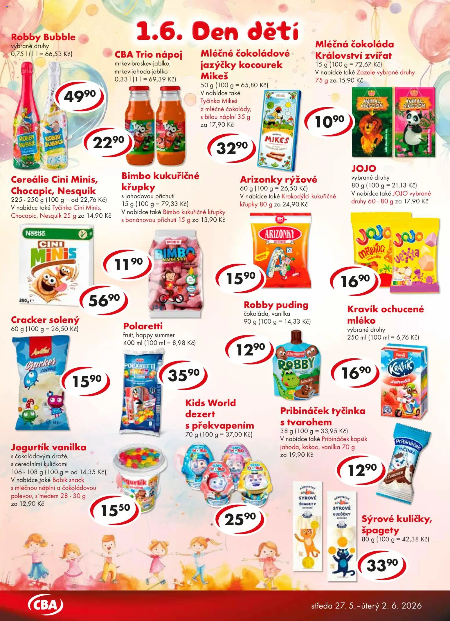 CBA leták - Premium od 27.05.2026 | Strana: 4 | Produkty: Jojo, Čokoláda, Nesquik, Křupky
