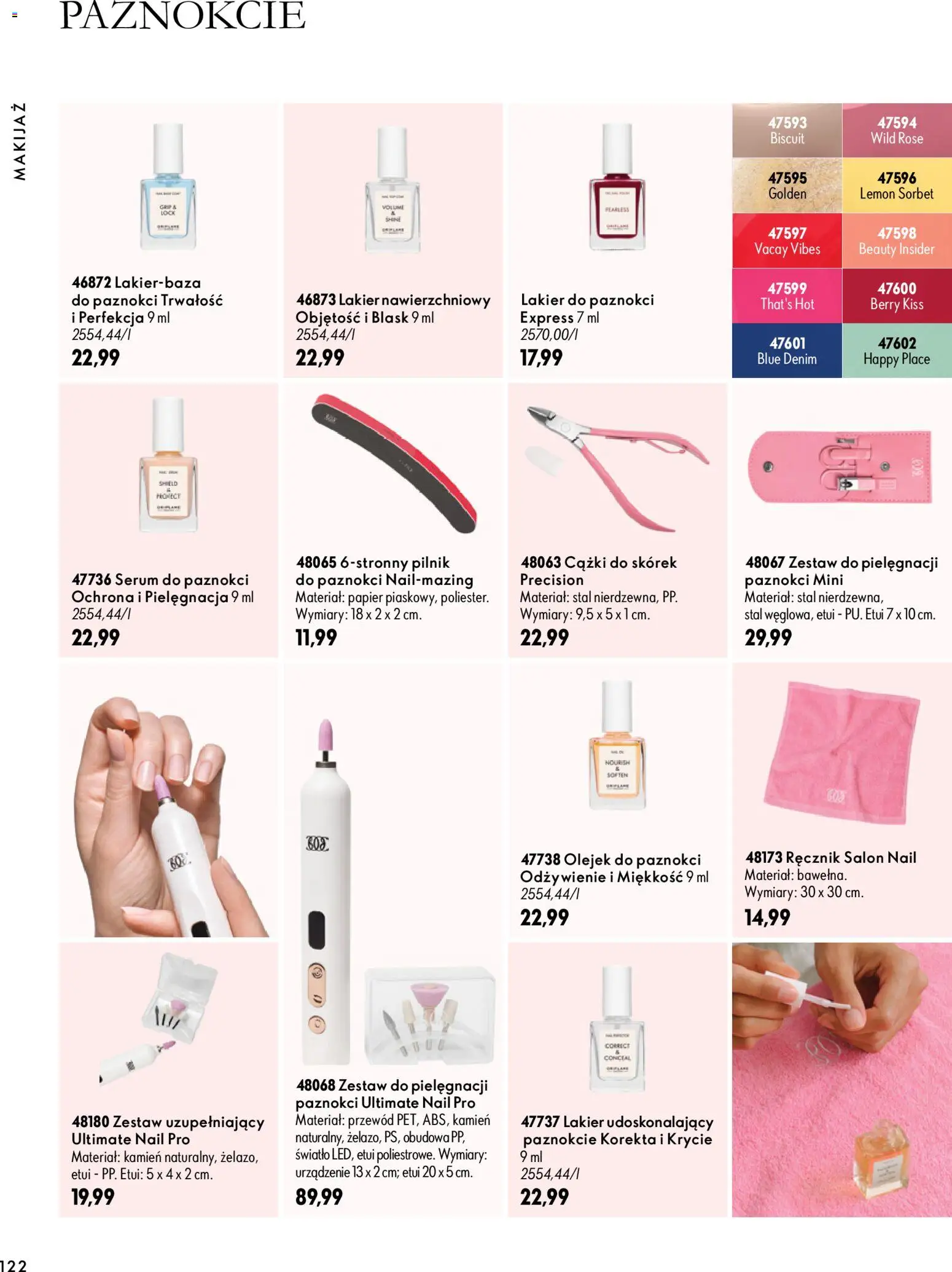 Oriflame Katalog 14 2026 od 30.09.2026 | Strona: 122 | Produkty: Serum do paznokci, Sorbet, Makijaż, Lakier do paznokci