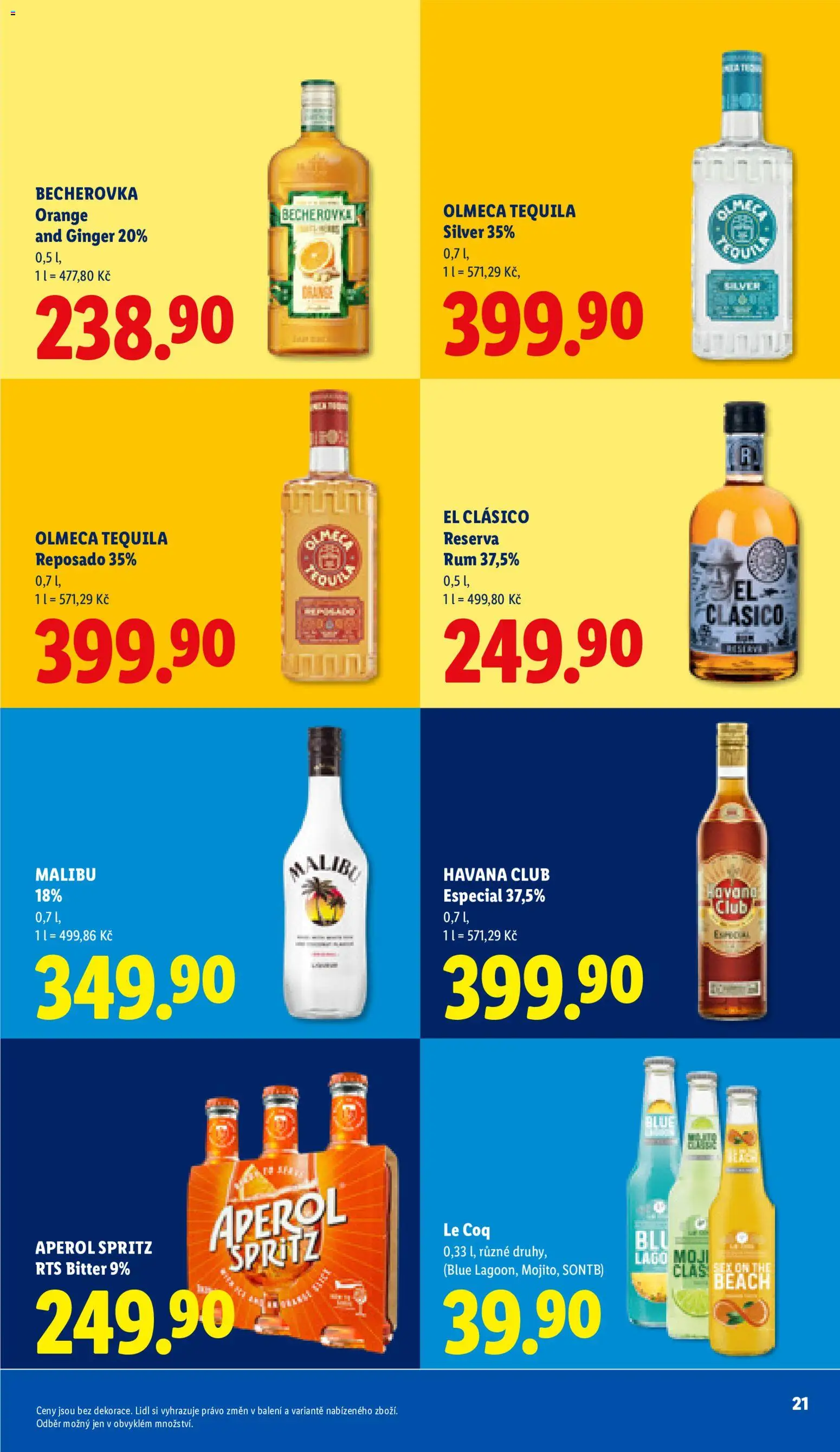 Lidl leták - Vše pro skvělé grilování od 05.05.2026 | Strana: 21 | Produkty: Rum, Havana club, Becherovka, Malibu