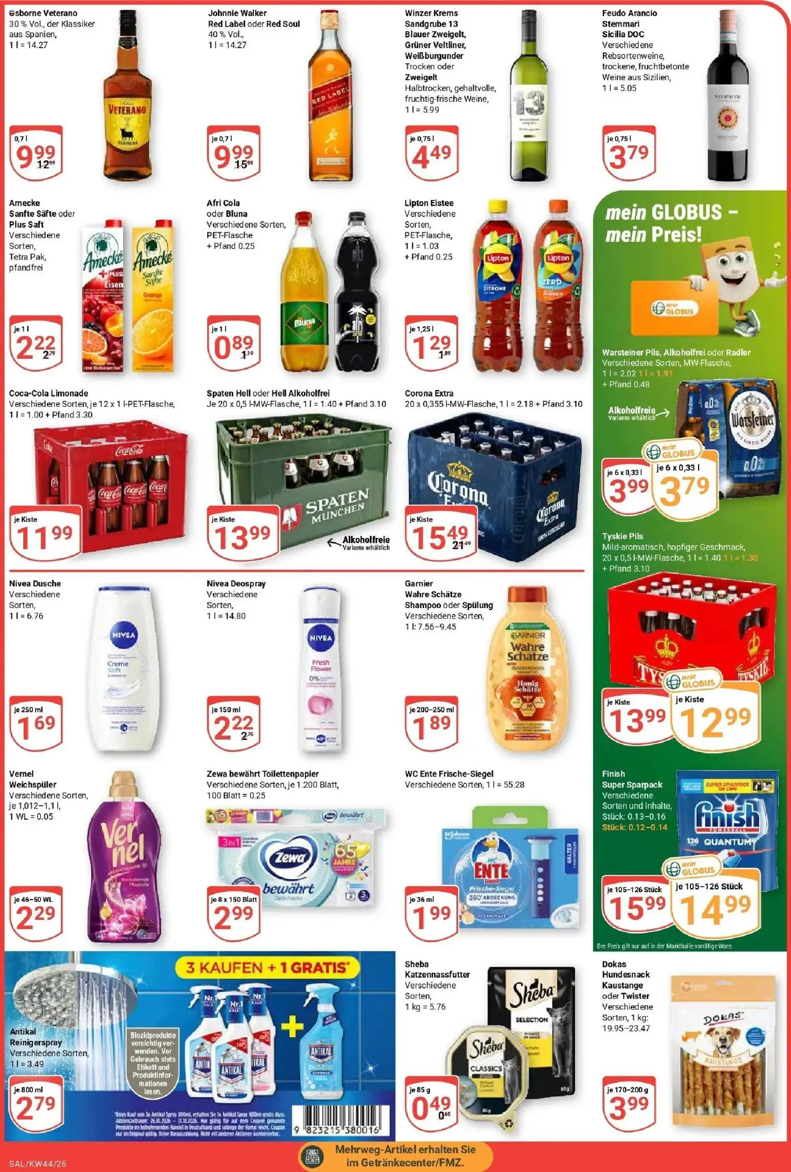 Globus Prospekt St. Wendel (ab 26.10.2026) » Angebote online | Seite: 5 | Produkte: Dusche, Zewa, Finish, Ente