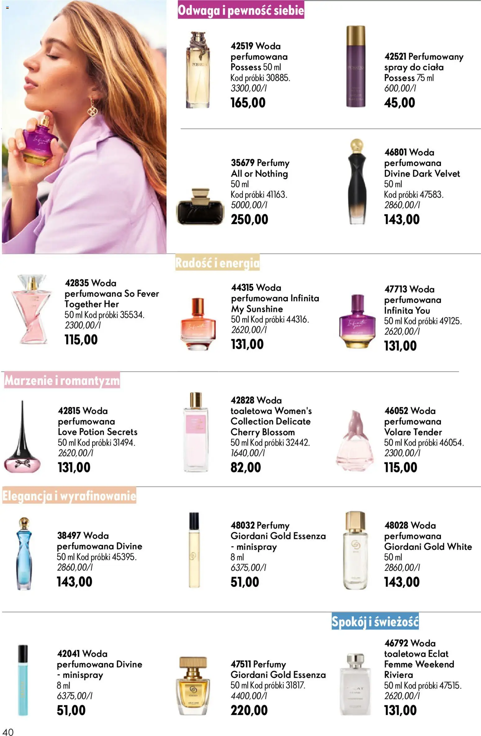 Oriflame Katalog 9 2026 od 17.06.2026 | Strona: 40 | Produkty: Perfumy, Woda toaletowa, Woda