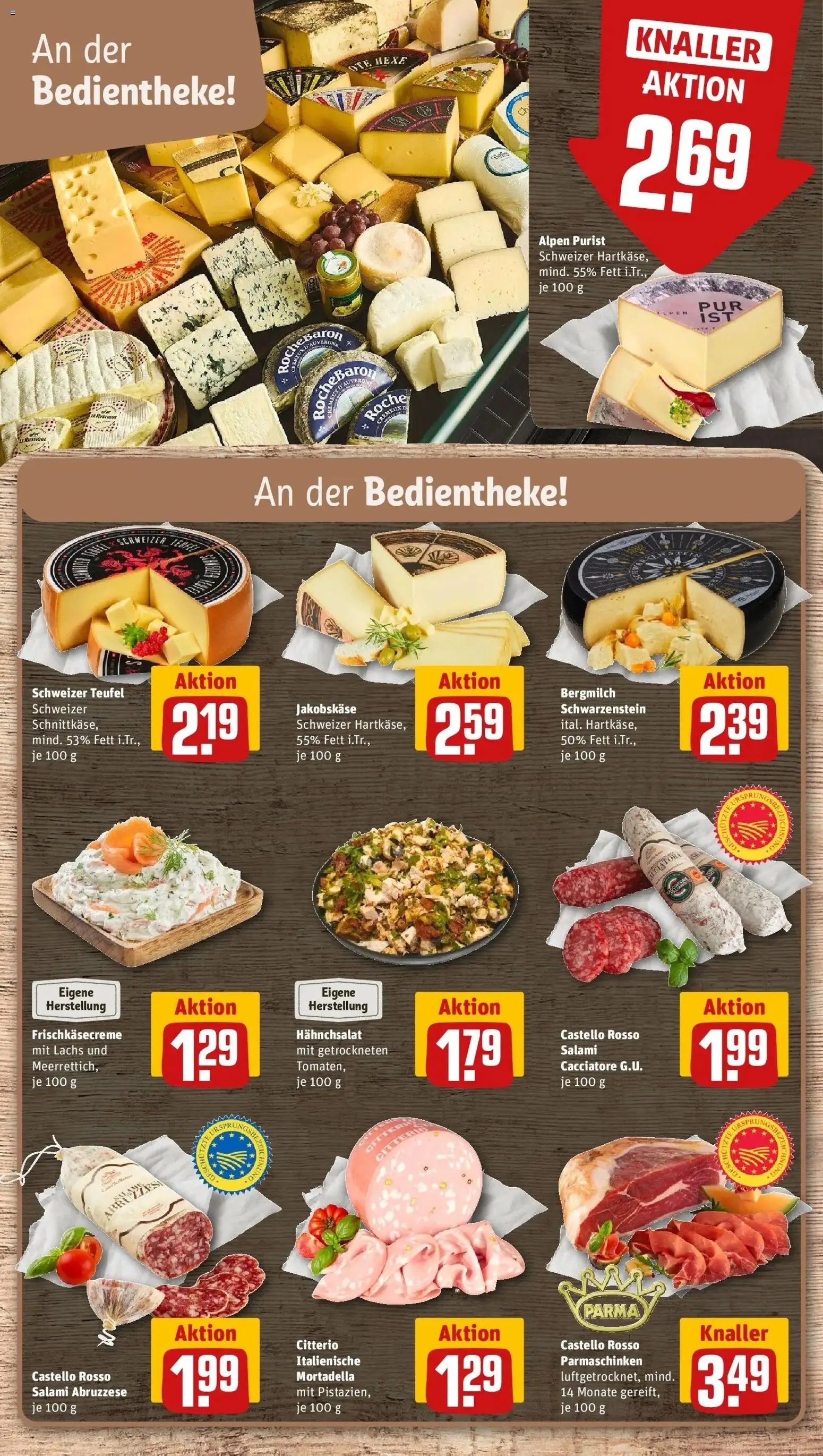 REWE Prospekt ab 05.10.2026 zum Blättern » Angebote | Seite: 12 | Produkte: Lachs, Salami